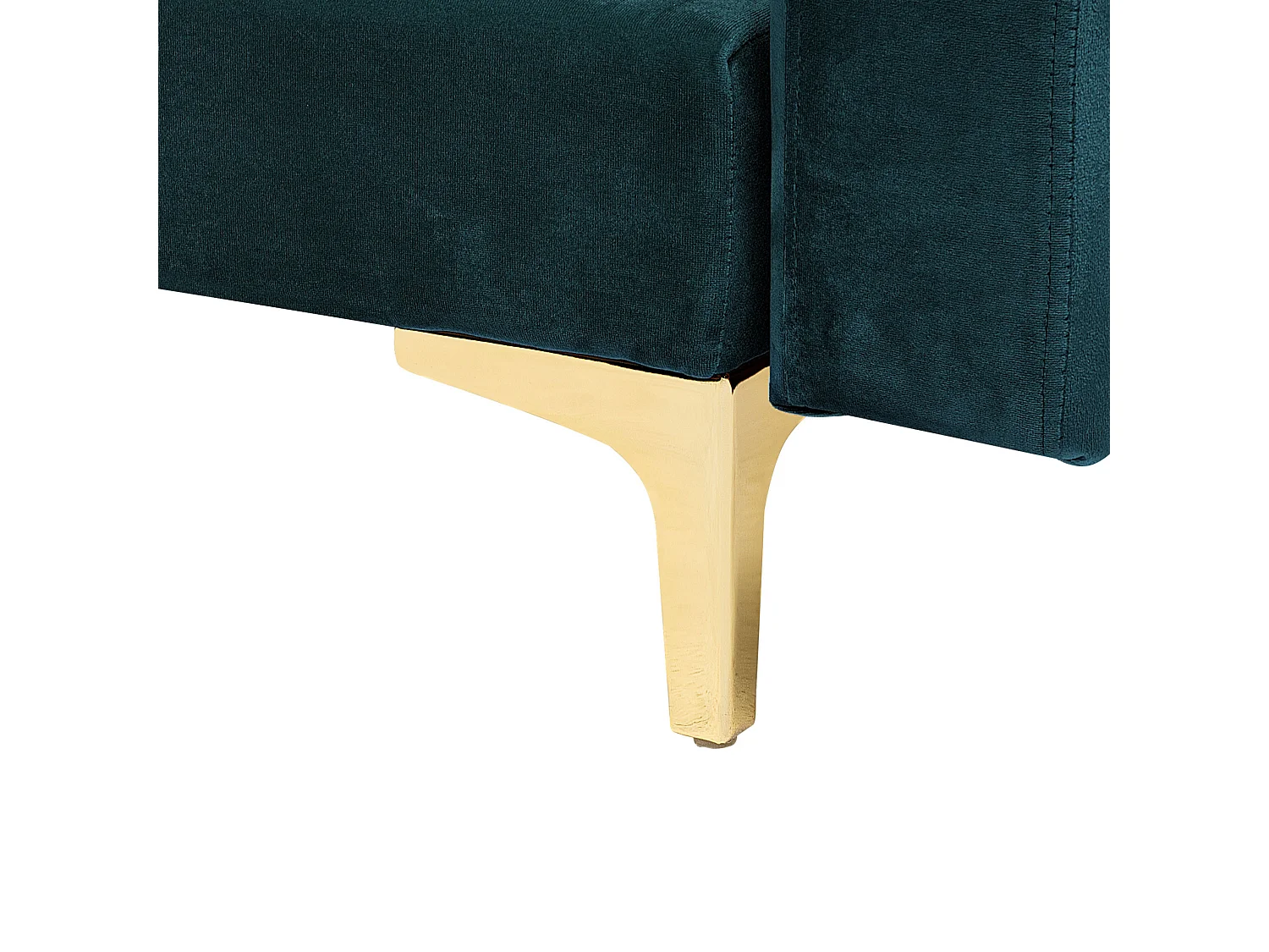 Sofá-cama de canto modular ABERDEEN Veludo Azul esverdeado 4 lugares à direita