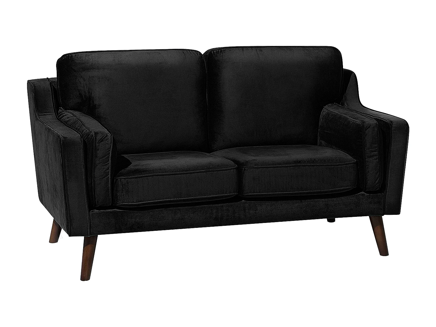 Canapé 2 places LOKKA Velours Noir