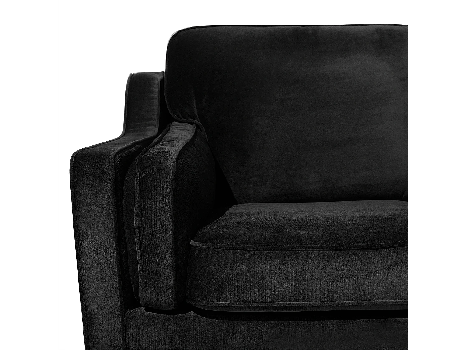 Canapé 2 places LOKKA Velours Noir