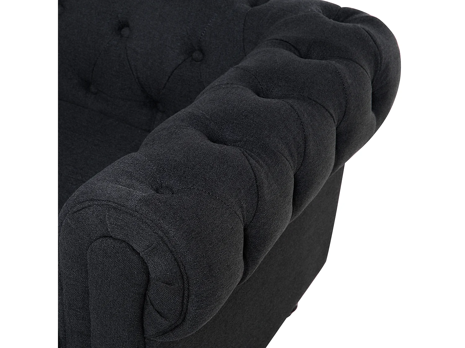 Divano CHESTERFIELD Tessuto Grigio grafite 3 posti