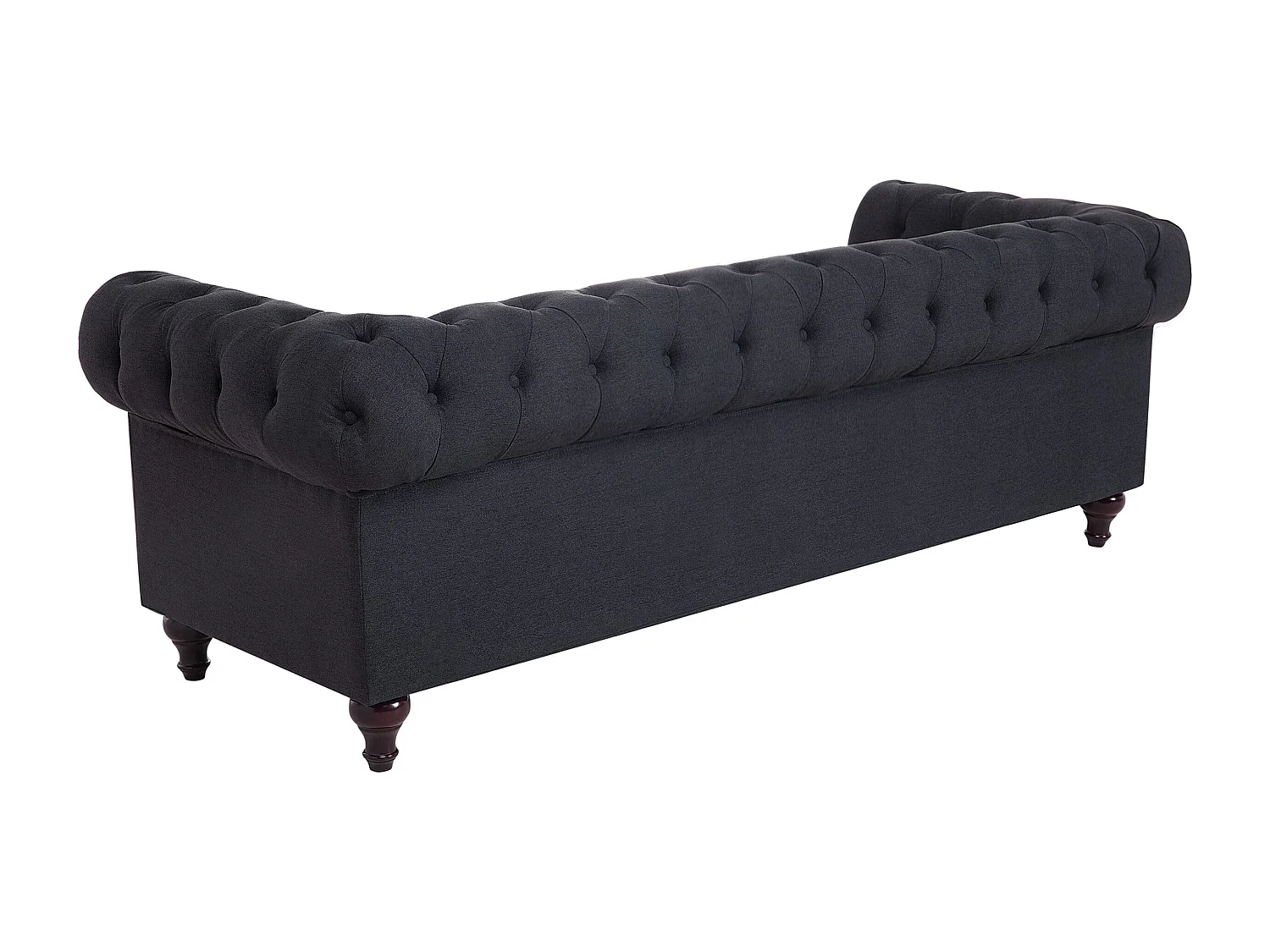 Canapé 3 places CHESTERFIELD Tissu Gris graphite