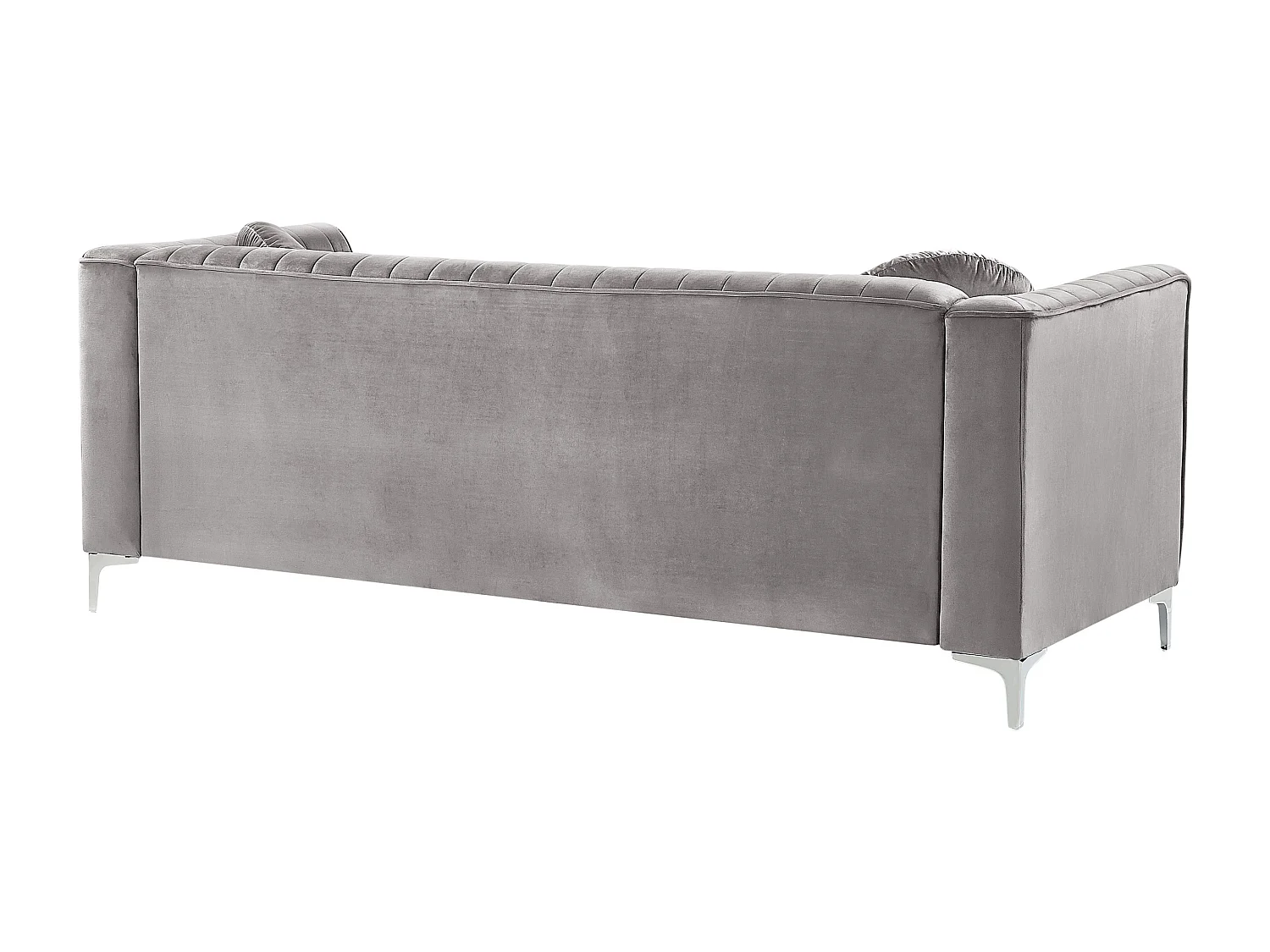 Hoekbank fluweel grijs linkszijdig TIMRA