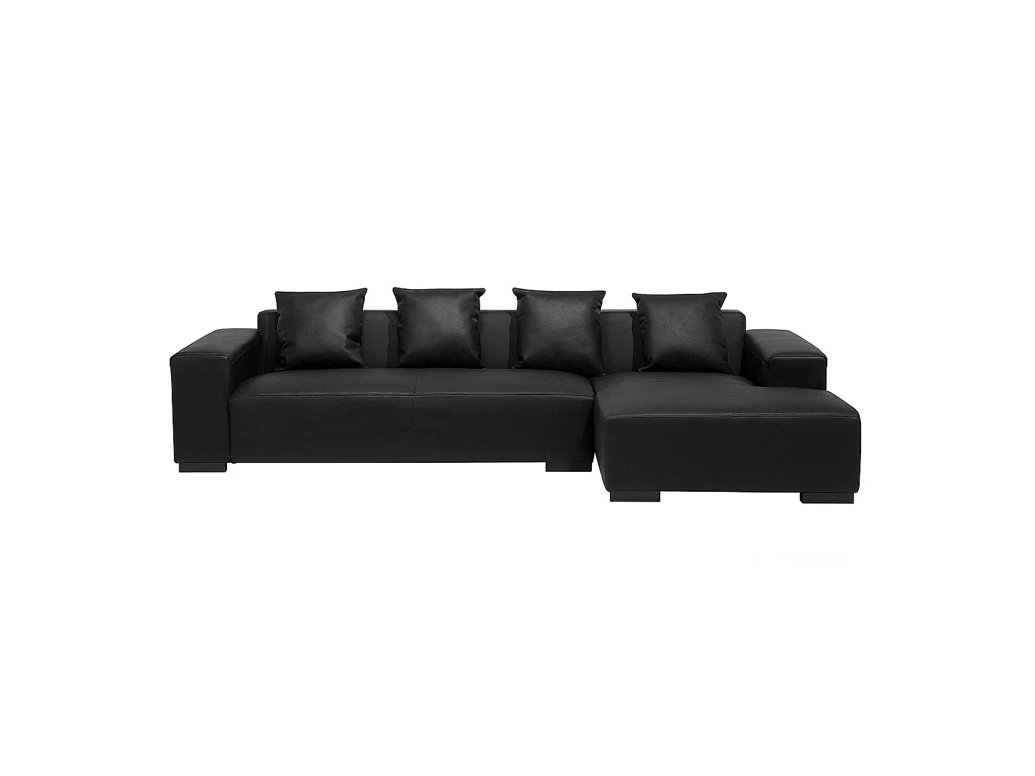 Hoekbank (links) LUNGO Schwarz Schwarz Leer