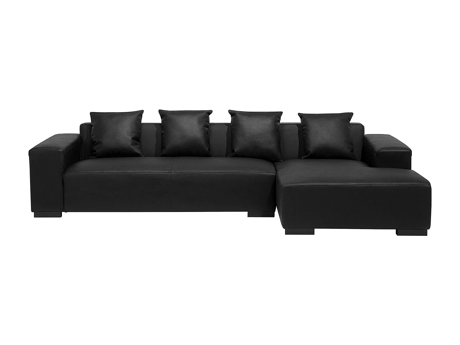 Hoekbank (links) LUNGO Schwarz Schwarz Leer