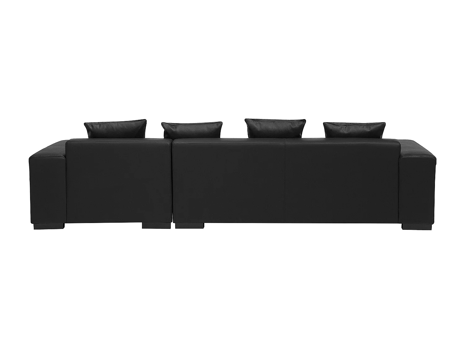 Hoekbank (links) LUNGO Schwarz Schwarz Leer