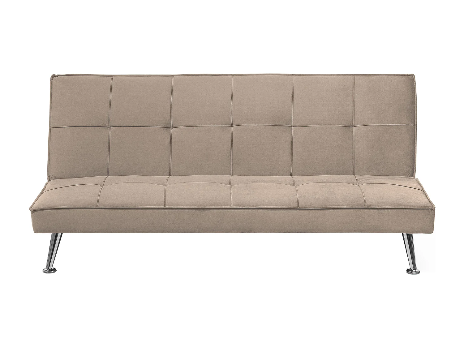 3-Sitzer Sofa mit Schlaffunktion Stoff sandbeige Schlafsofa ohne Armlehnen Hasle II