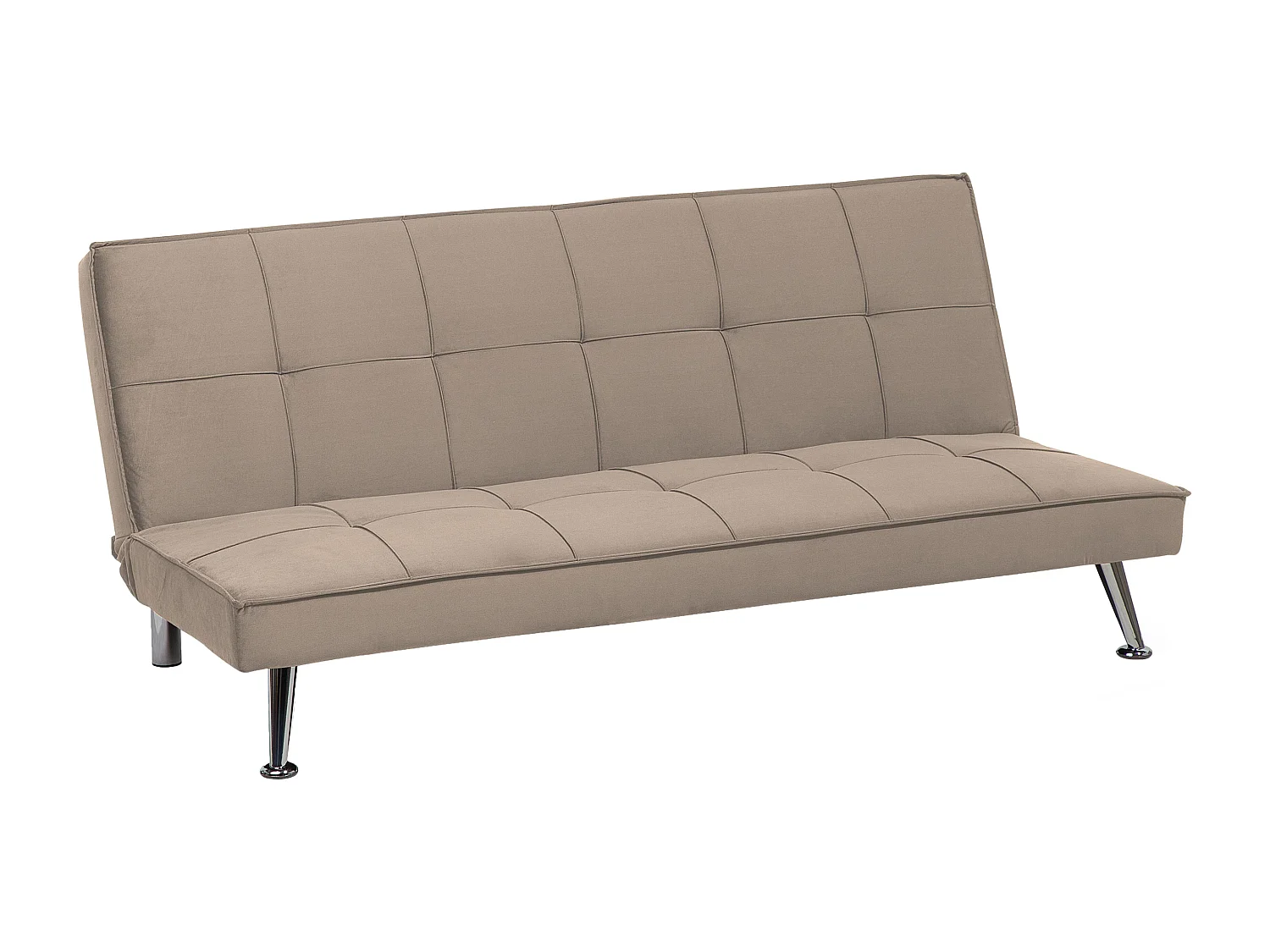 3-Sitzer Sofa mit Schlaffunktion Stoff sandbeige Schlafsofa ohne Armlehnen Hasle II