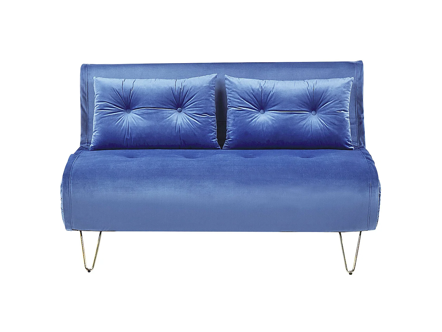 Divano letto VESTFOLD Velluto Blu marino 2 posti