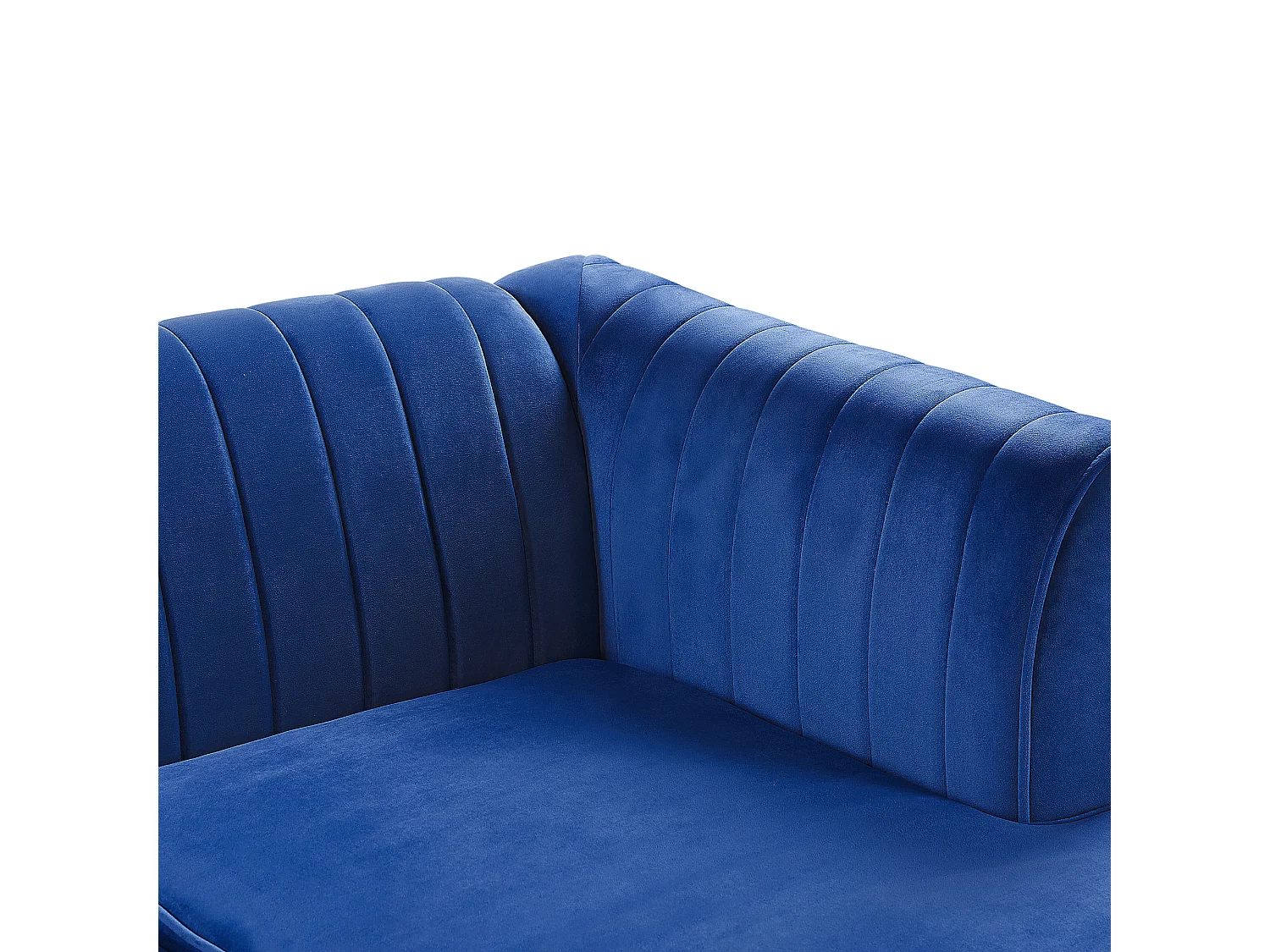 Canapé d'Angle - Timra - Côté Gauche, en Velours, Bleu