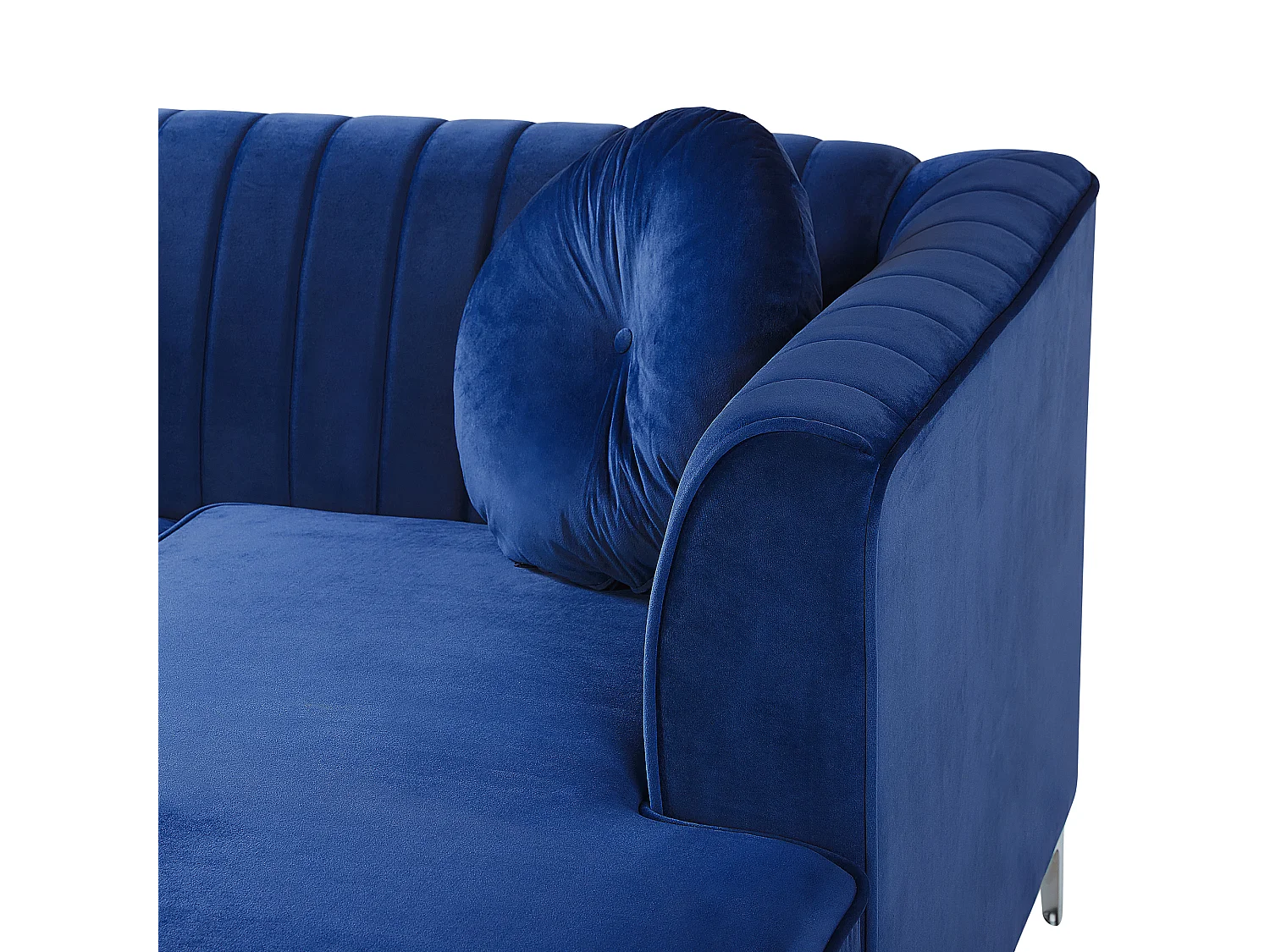 Hoekbank TIMRA Fluweel Marineblauw 3-zitter Linkerzijde