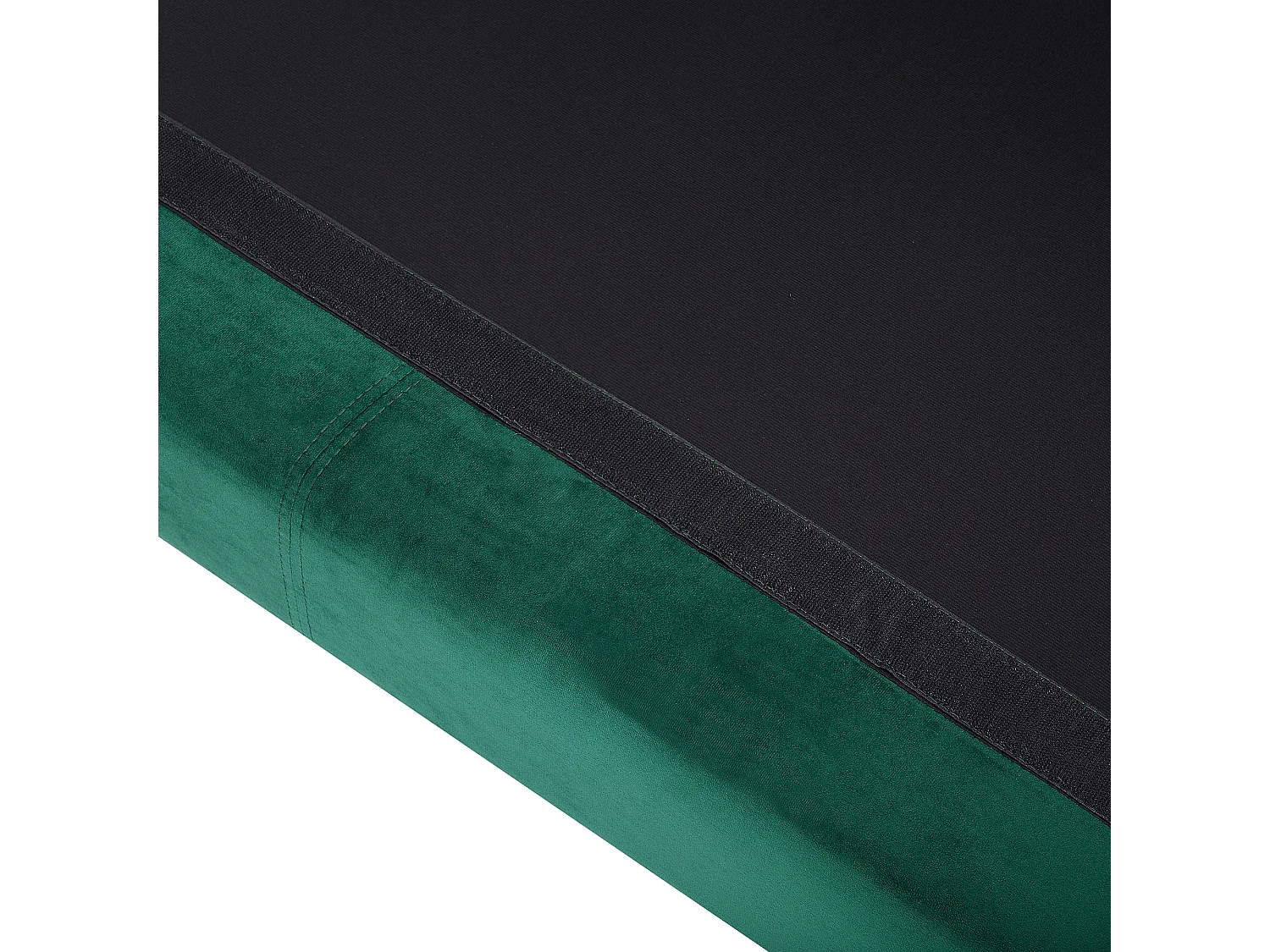 Canapé Angle à gauche en Velours Vert et Pouf Ottoman Housses Amovibles Oslo