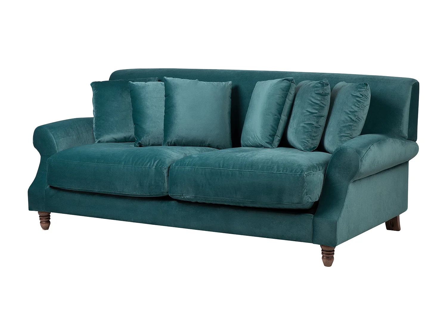 Bank EIKE Fluweel Blauwgroen 2-zitter