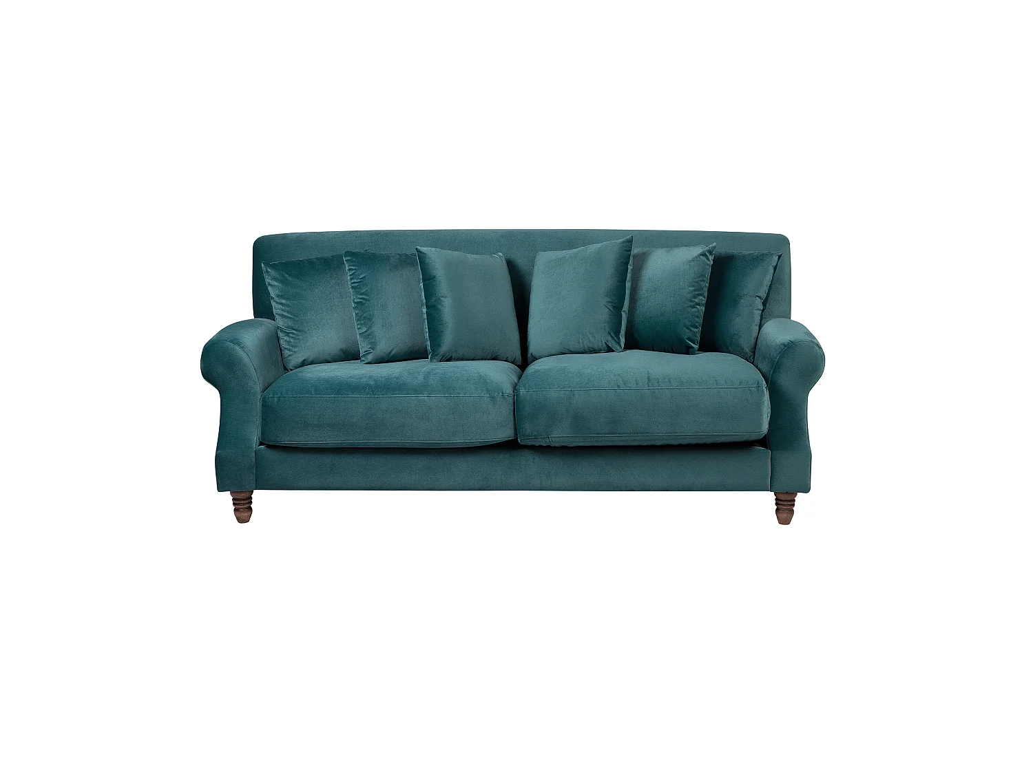 Canapé 2 places EIKE Velours Bleu paon