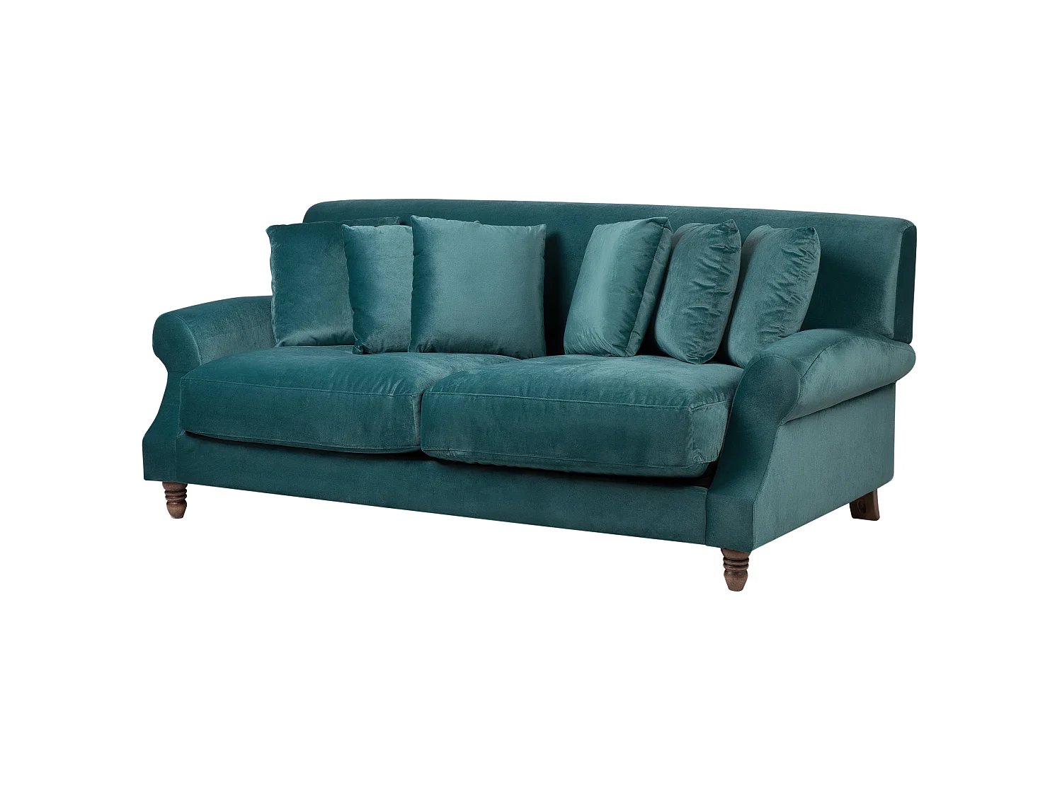 Bank EIKE Fluweel Blauwgroen 2-zitter