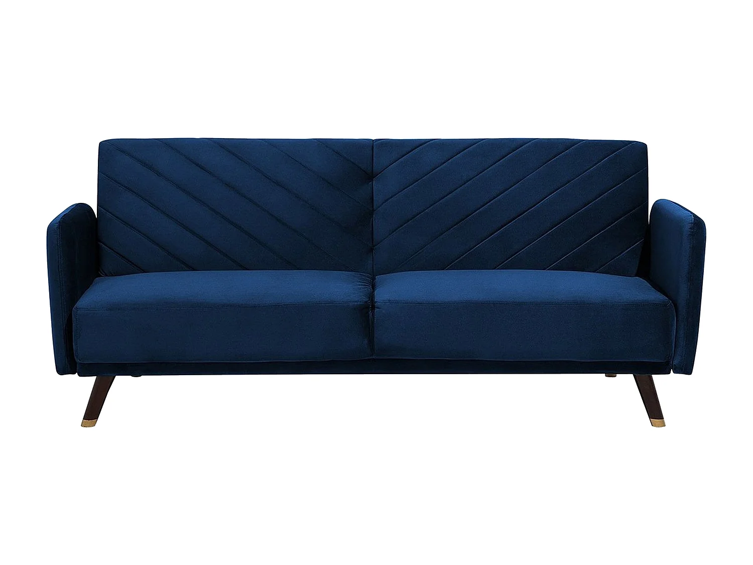 Praktisches Sofa klappbar mit Armlehnen Samtstoff dunkelblau Senja