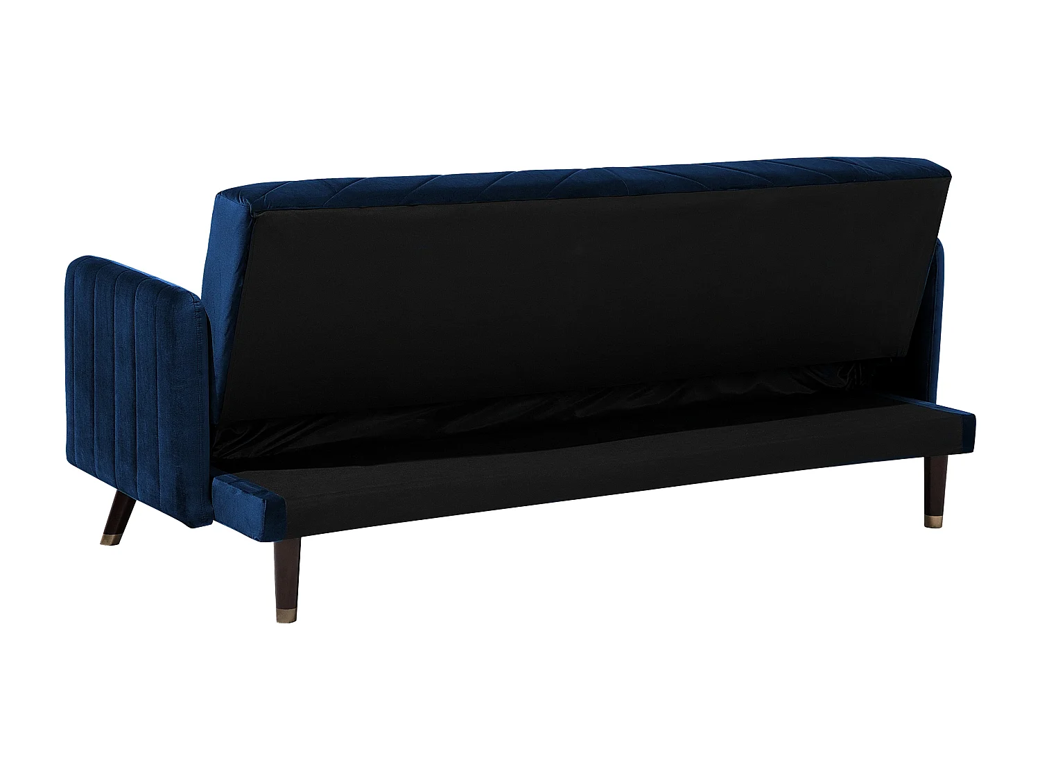 Praktisches Sofa klappbar mit Armlehnen Samtstoff dunkelblau Senja