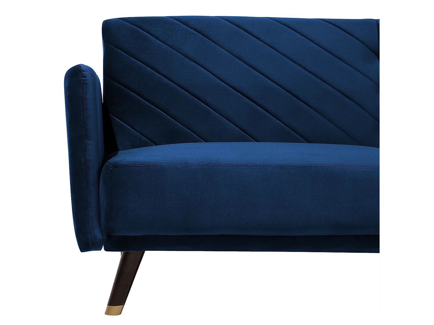 Praktisches Sofa klappbar mit Armlehnen Samtstoff dunkelblau Senja