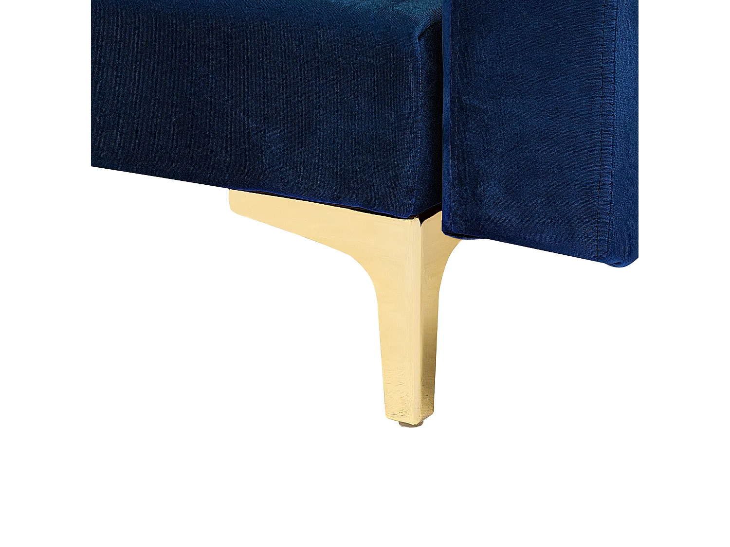 Modulaire hoekslaapbank ABERDEEN Fluweel Marineblauw 4-zitter Rechterzijde