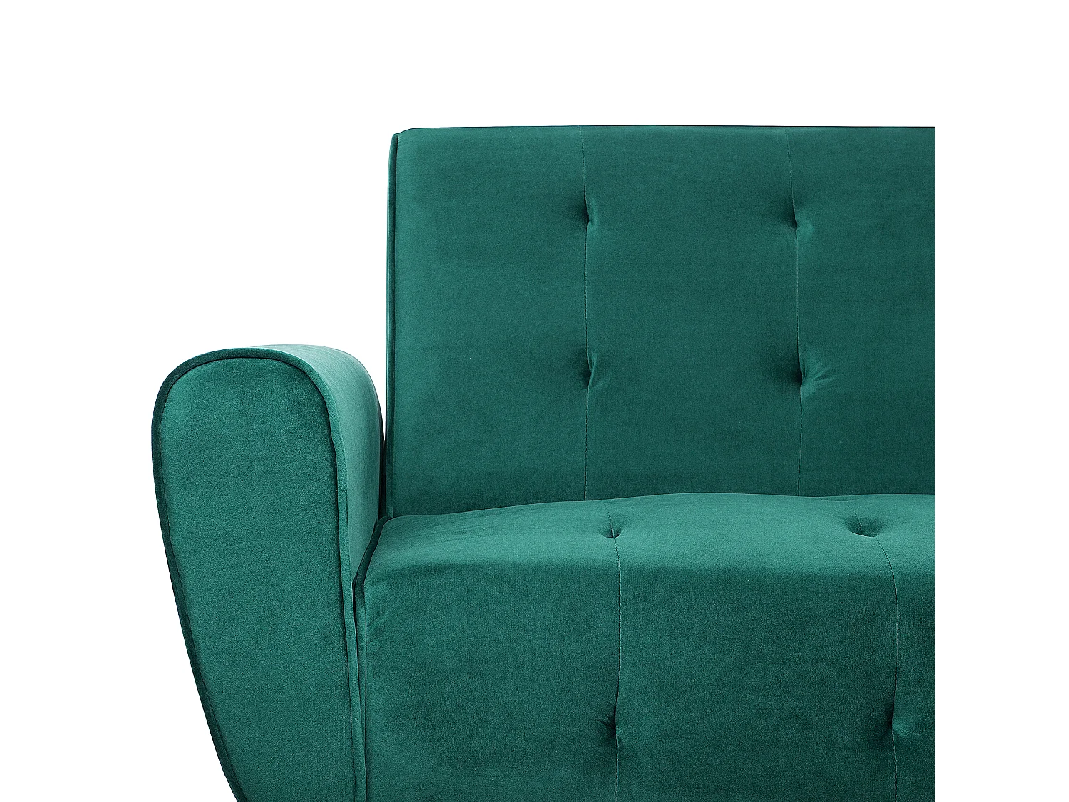 Divano letto SELNES Velluto Verde smeraldo 3 posti