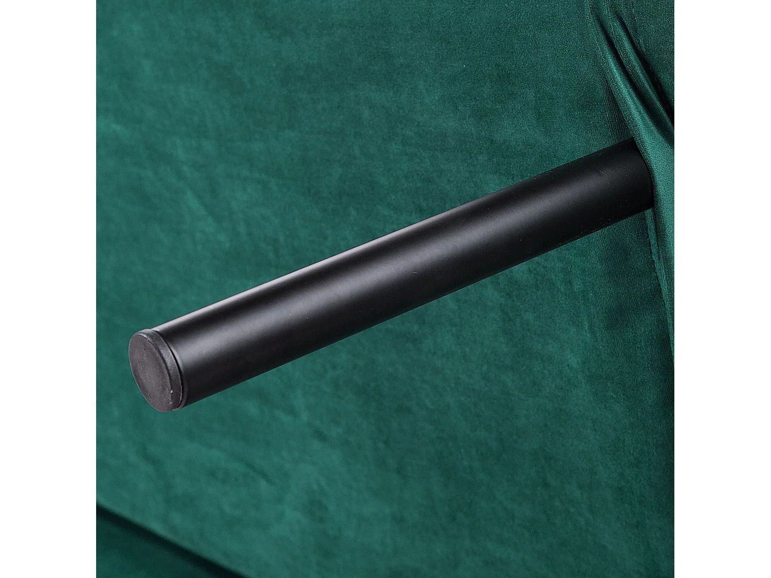 3-Sitzer Schlafsofa Samt grün gesteppt mit hohen Metallfüßen kupfer Selnes