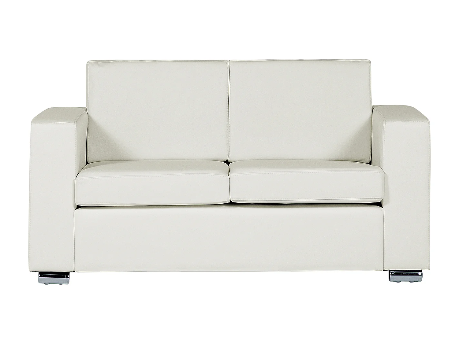 Canapé 2 places HELSINKI Cuir Blanc