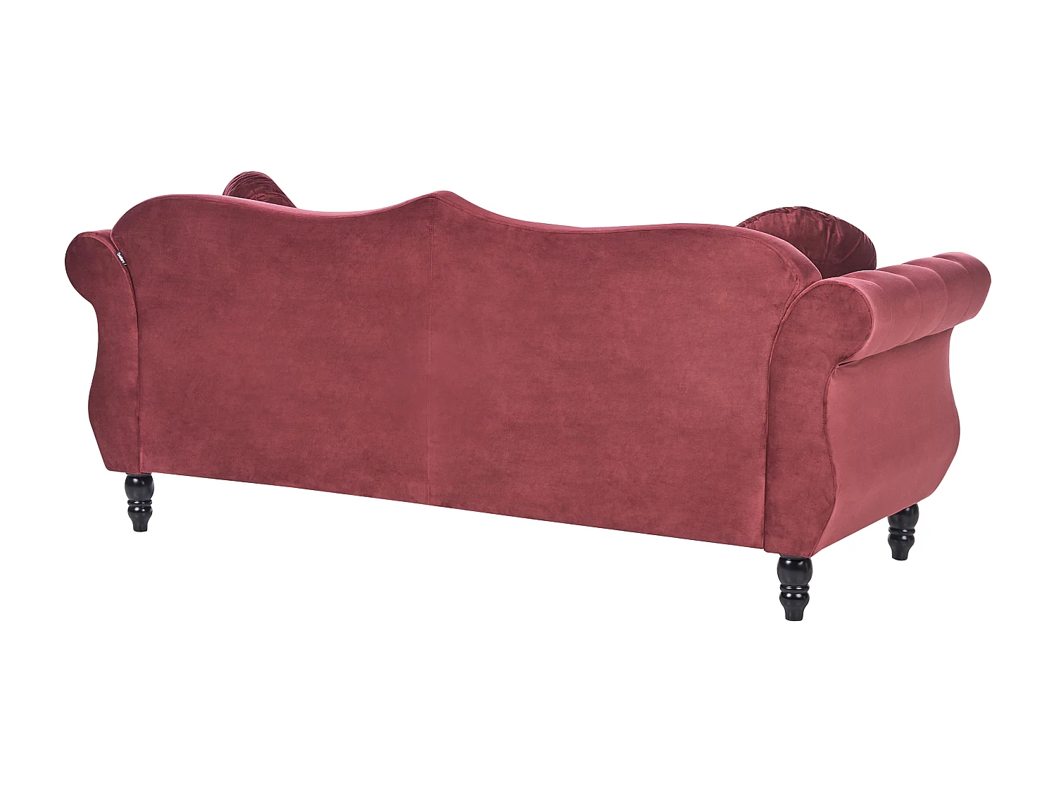 Bank SKIEN Fluweel Donkerrood 3-zitter