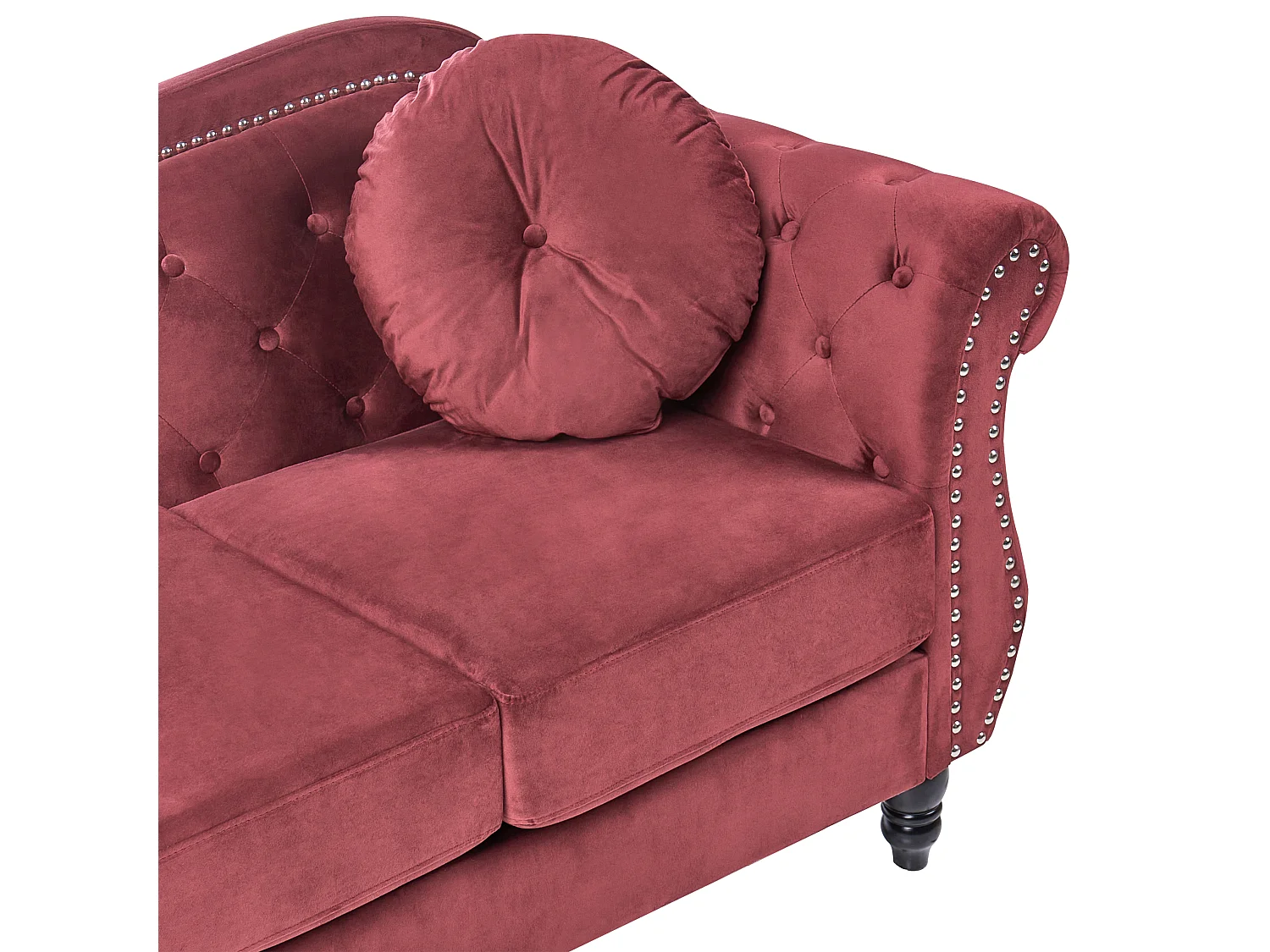 Bank SKIEN Fluweel Donkerrood 3-zitter