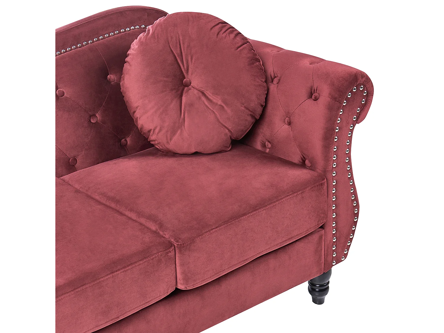 Canapé 3 places SKIEN Velours Rouge foncé