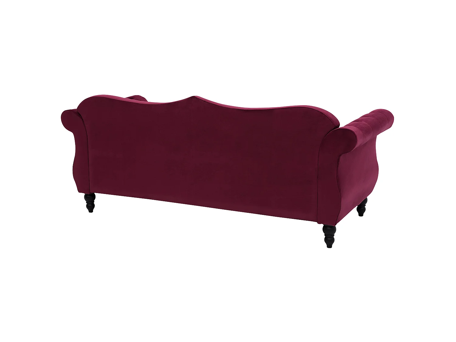 Canapé SKIEN Velours Rouge foncé 3 places