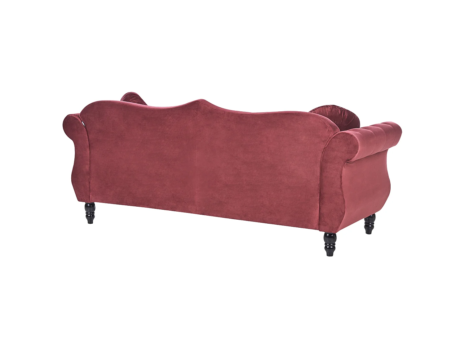 Canapé SKIEN Velours Rouge foncé 3 places
