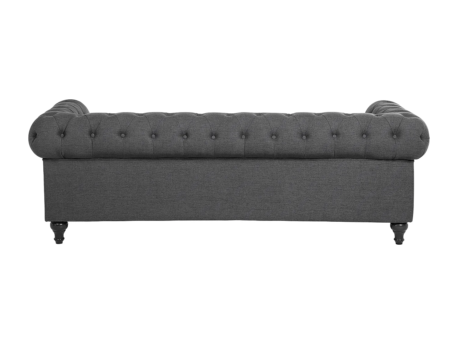 Canapé 3 places CHESTERFIELD Tissu Gris
