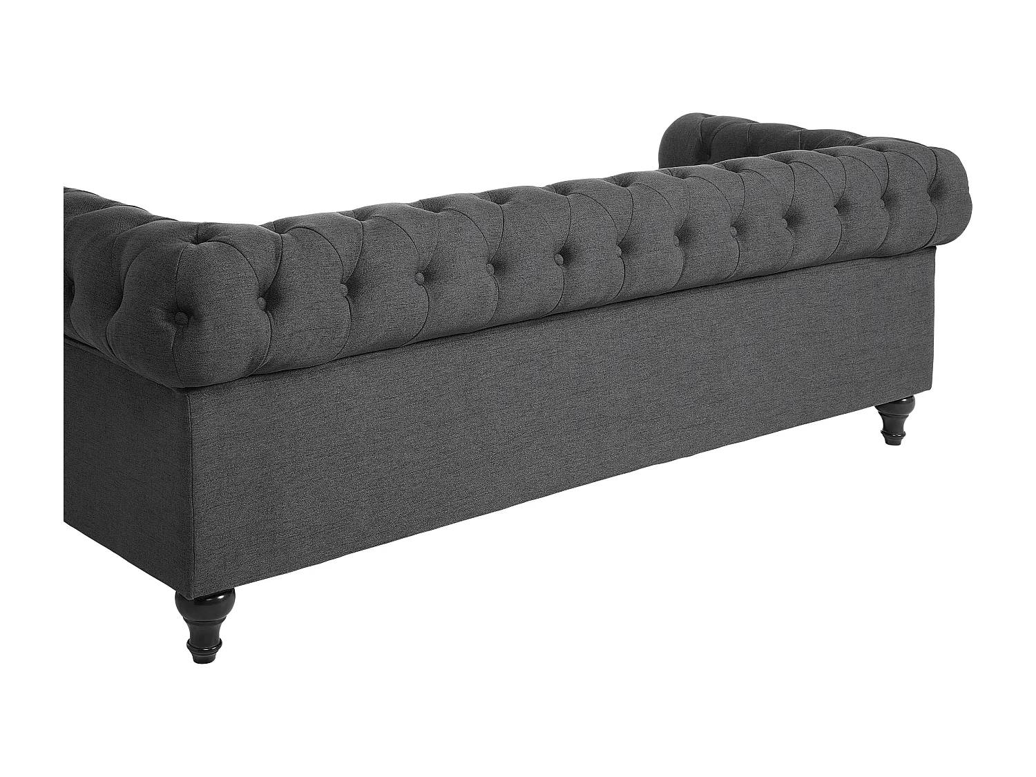 Canapé 3 places CHESTERFIELD Tissu Gris