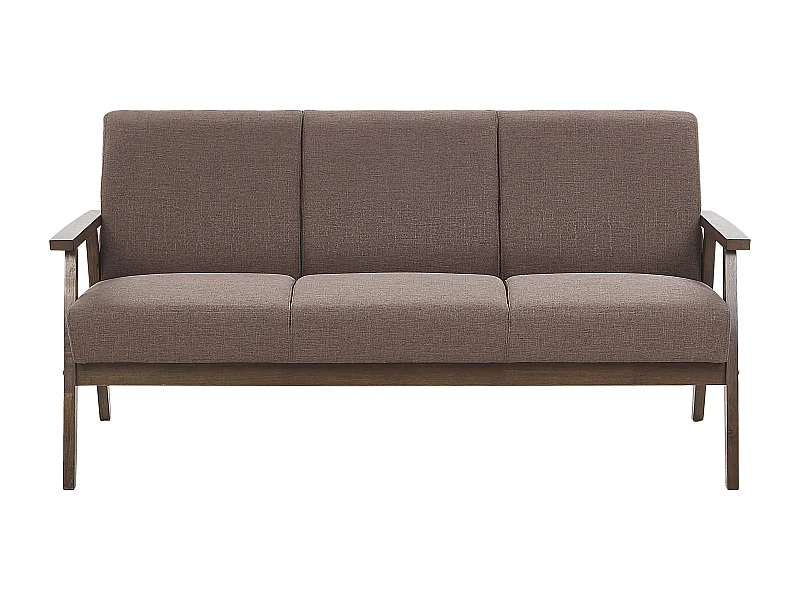 Sofa ASNES Stoff Braun 3-Sitzer