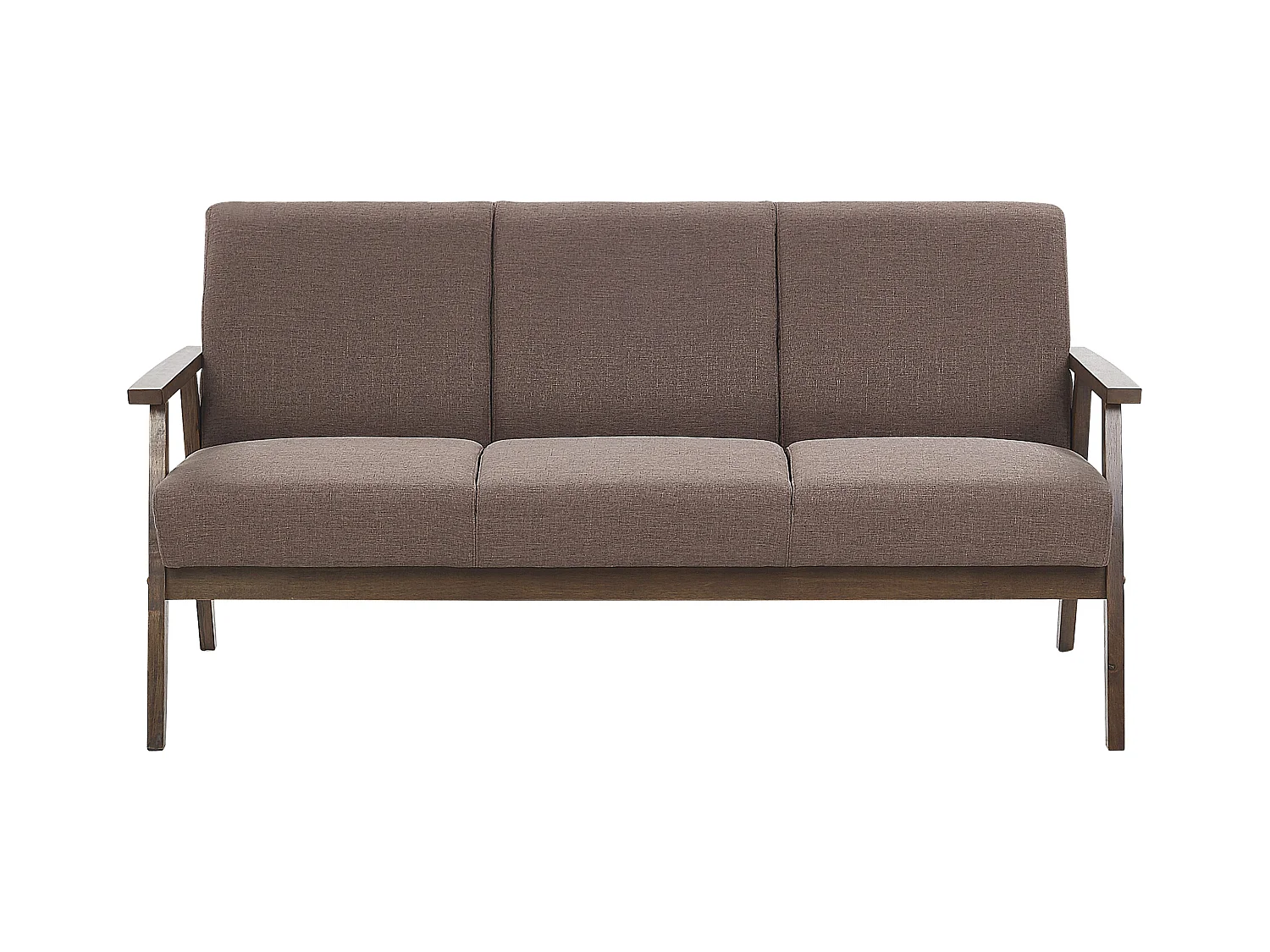 Sofa ASNES Stoff Braun 3-Sitzer