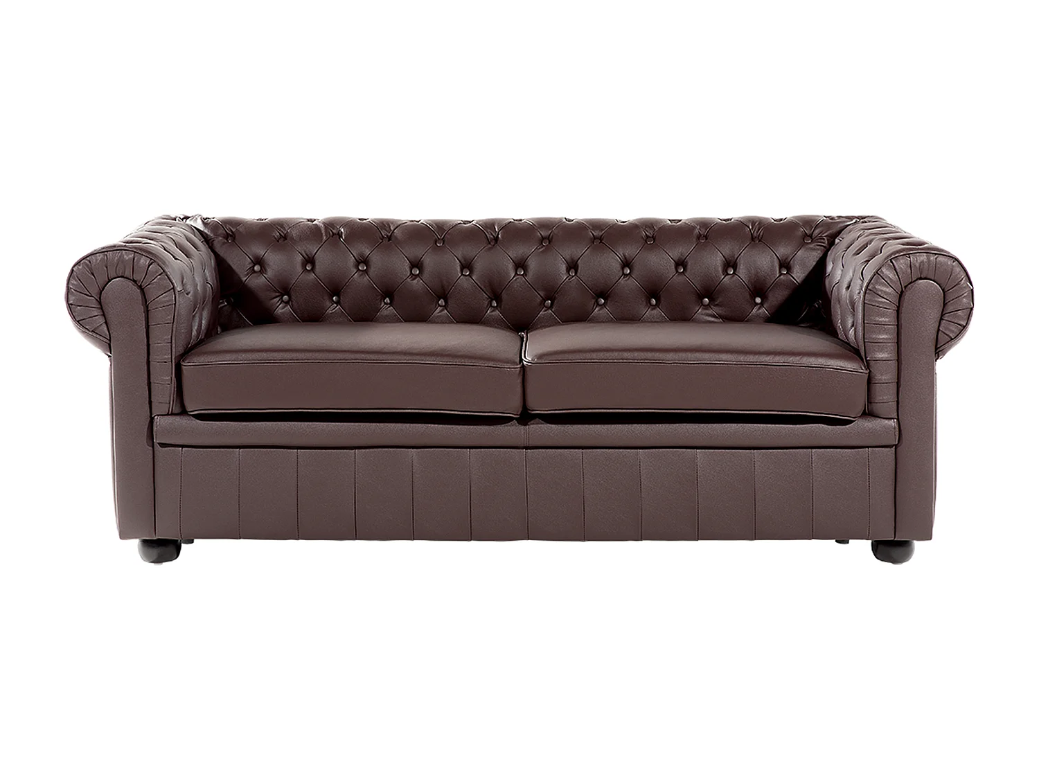 Canapé 3 places CHESTERFIELD Cuir Marron
