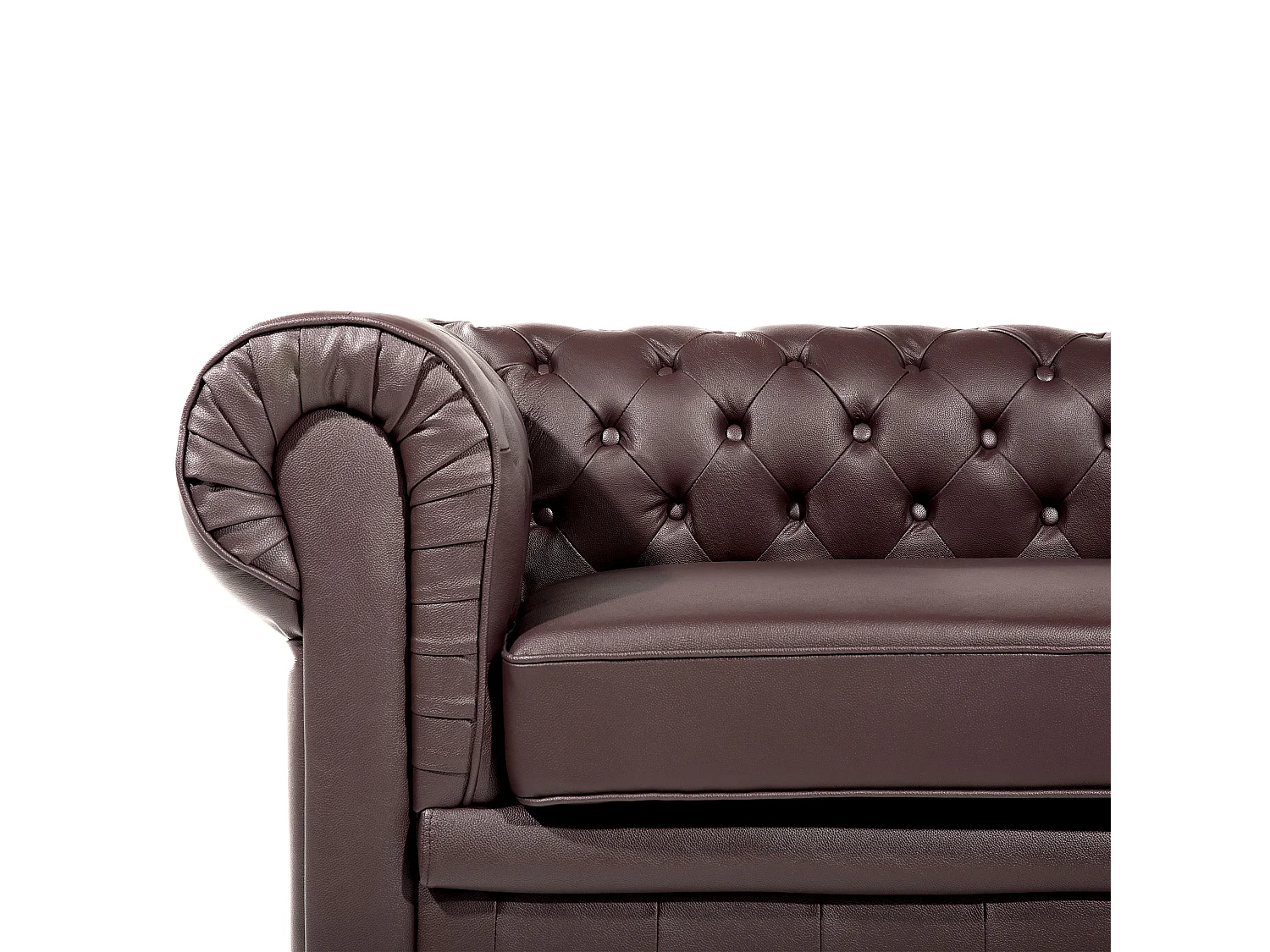 Canapé 3 places CHESTERFIELD Cuir Marron