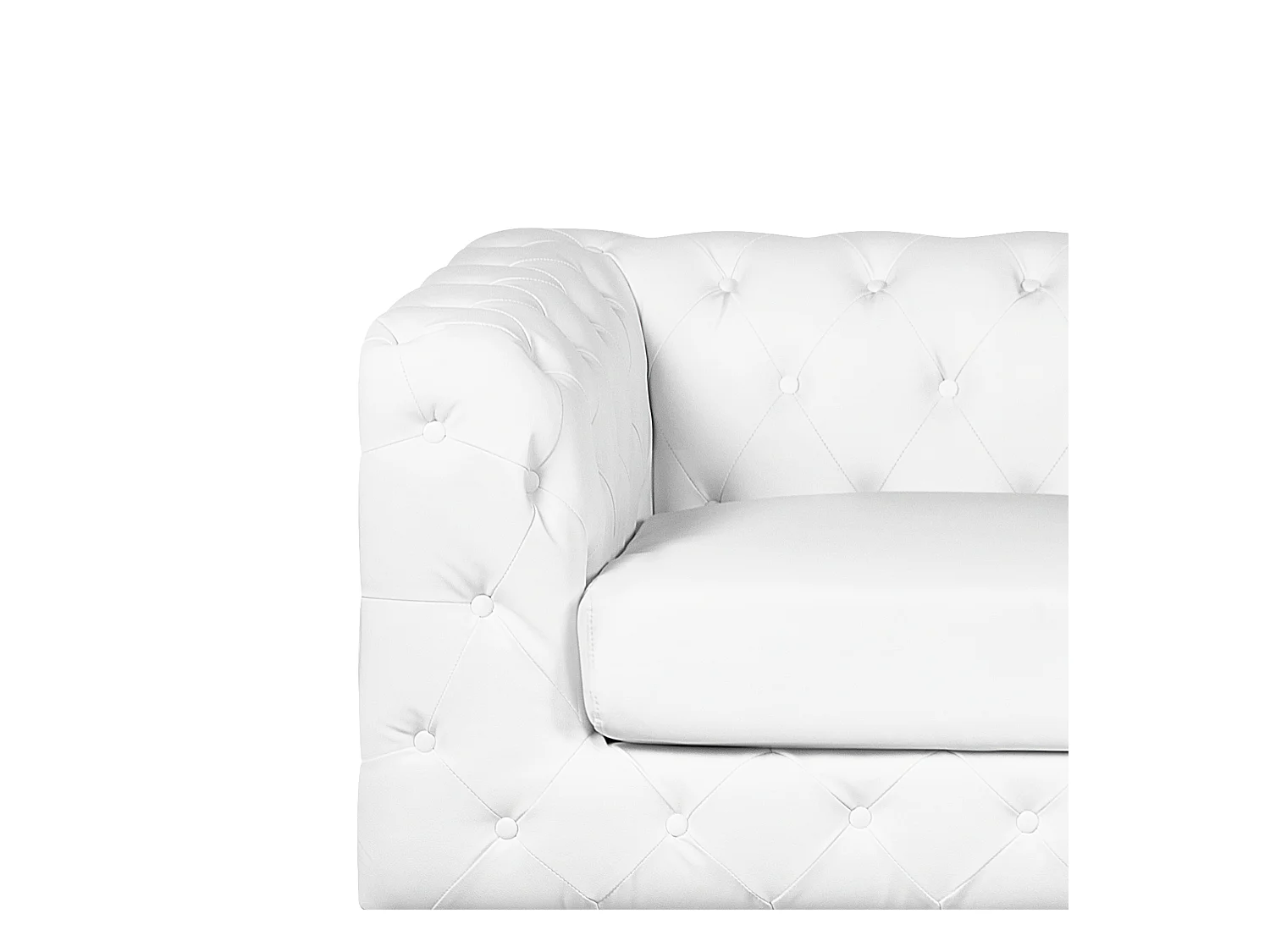 Bank VISSLAND Kunstleer Wit 2-zitter