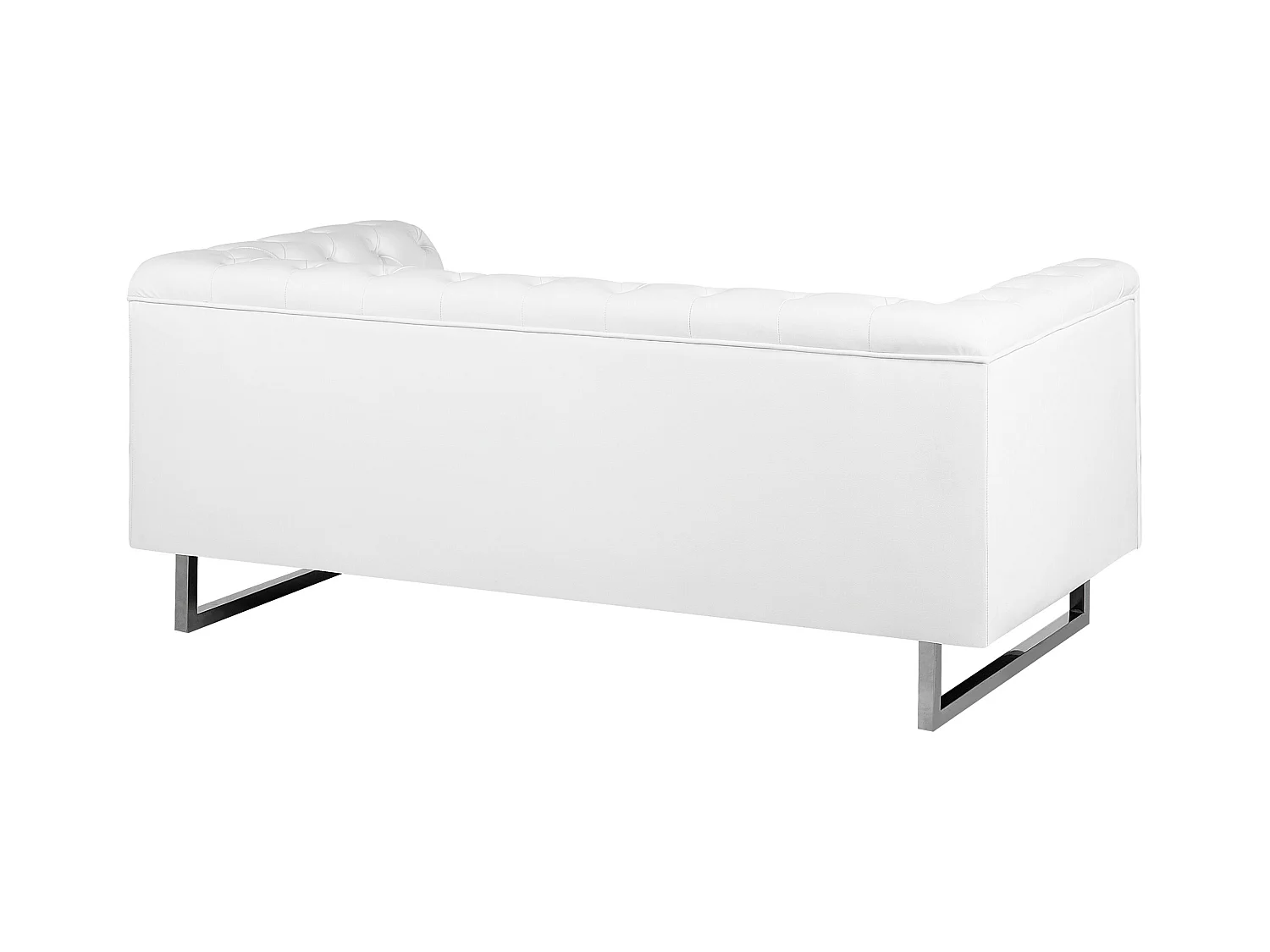 Canapé 2 places VISSLAND Cuir PU Blanc