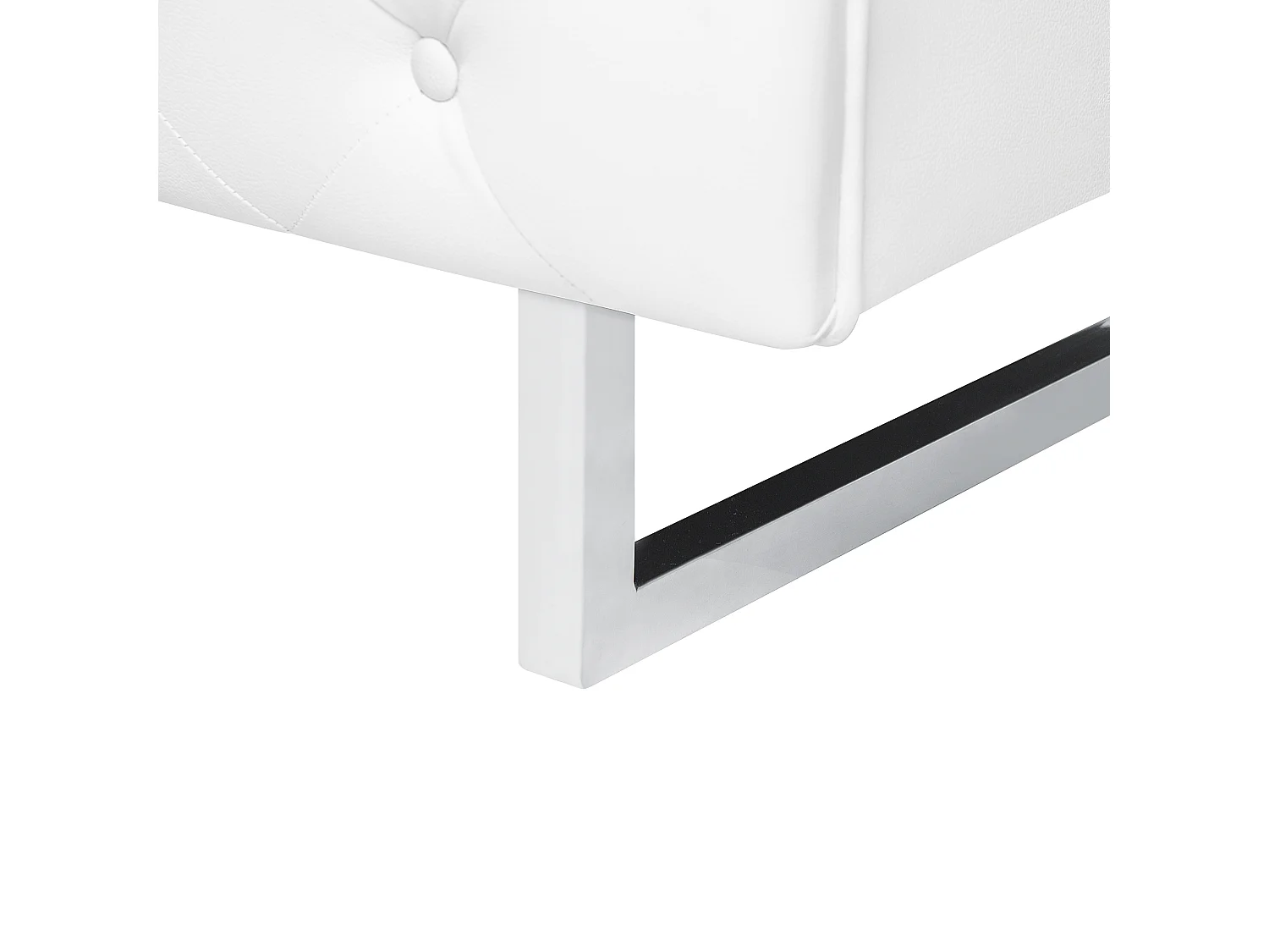 Canapé 2 places VISSLAND Cuir PU Blanc