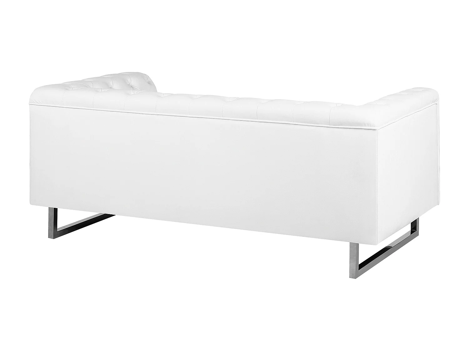 Sofá VISSLAND Pele sintética Branco 2 lugares