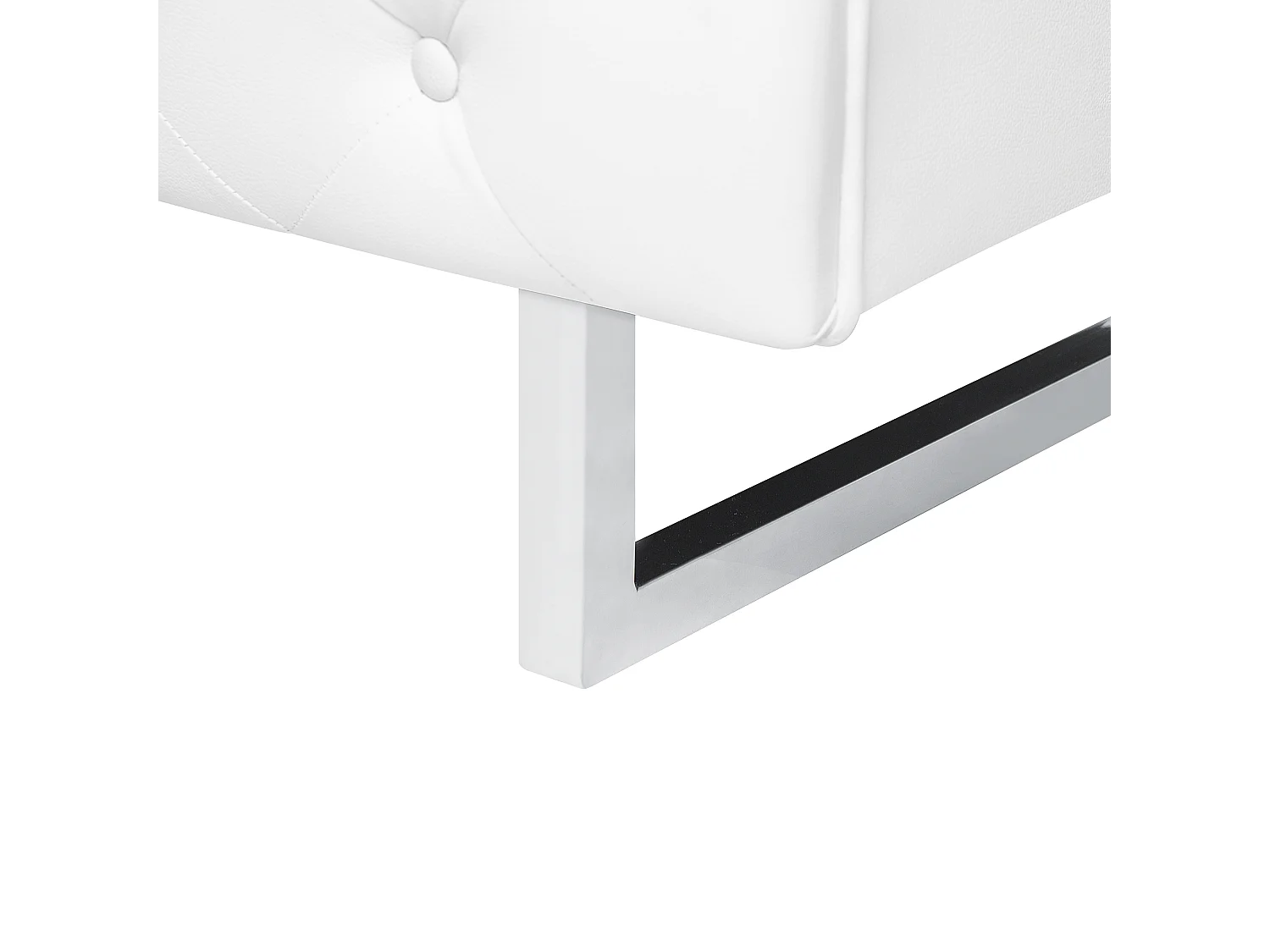 Sofá VISSLAND Pele sintética Branco 2 lugares