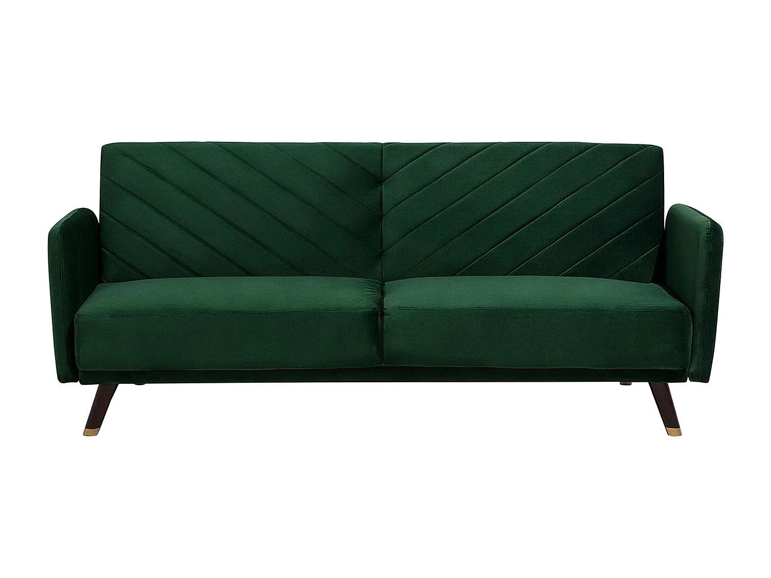 Schlafsofa SENJA Samtstoff Smaragdgrün 3-Sitzer