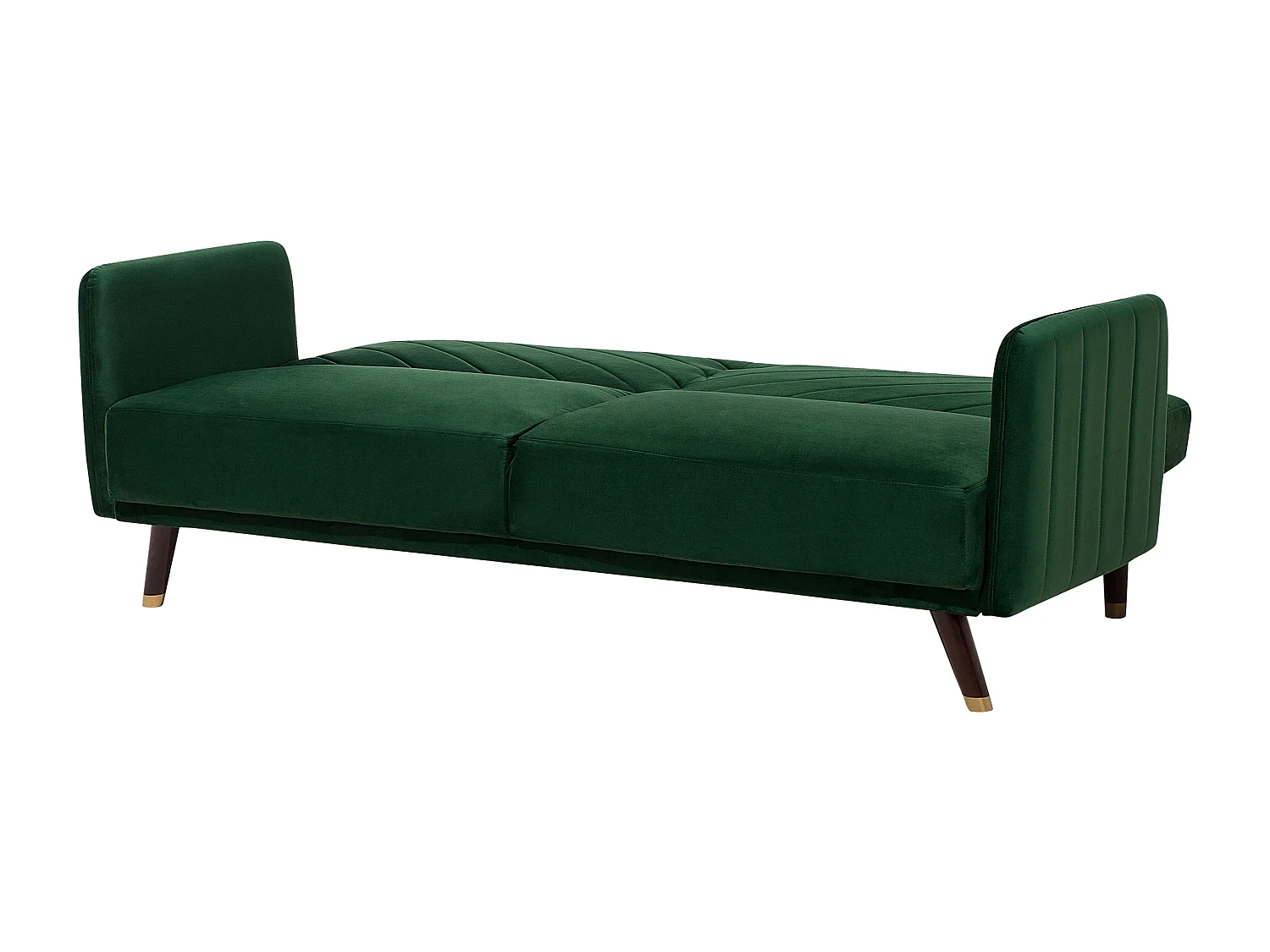 Schlafsofa SENJA Samtstoff Smaragdgrün 3-Sitzer