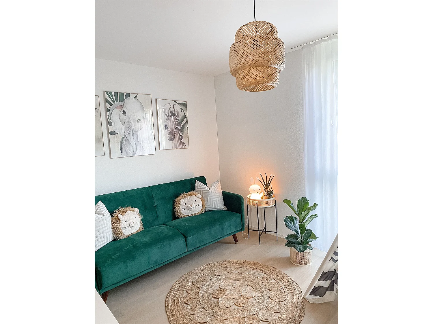 Schlafsofa SENJA Samtstoff Smaragdgrün 3-Sitzer