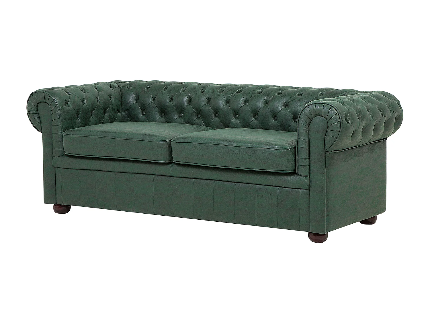 Bank CHESTERFIELD Kunstleer Groen 3-zitter