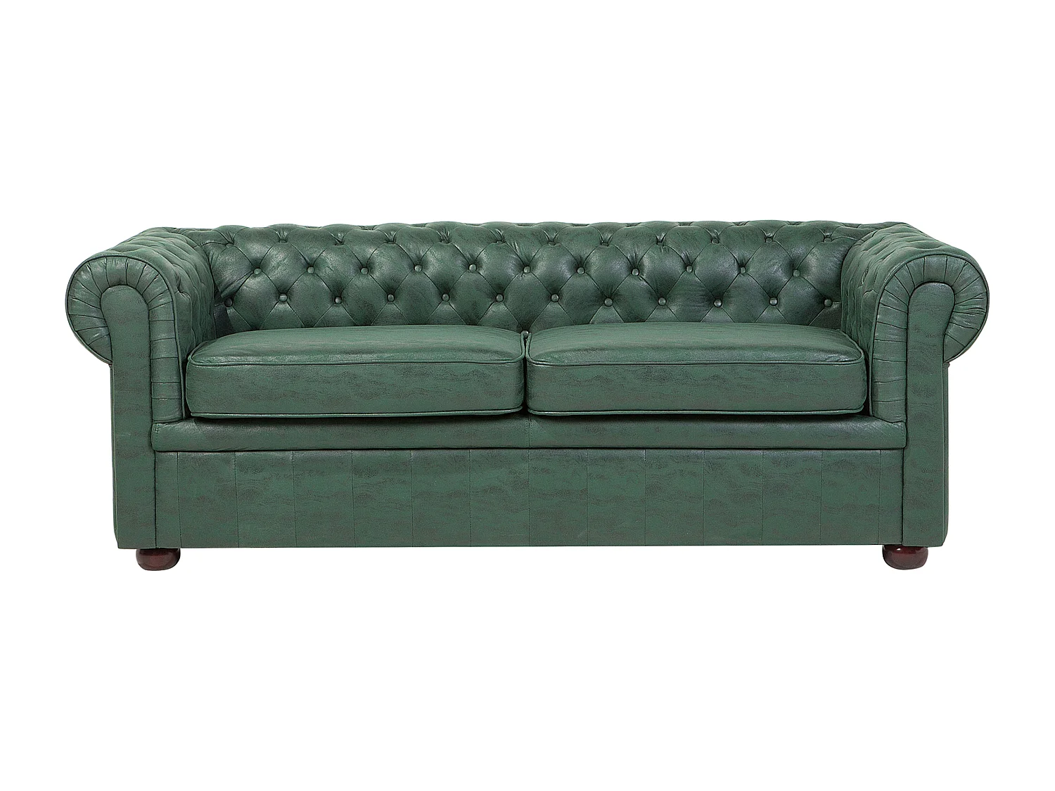 Divano CHESTERFIELD Pelle sintetica Verde 3 posti