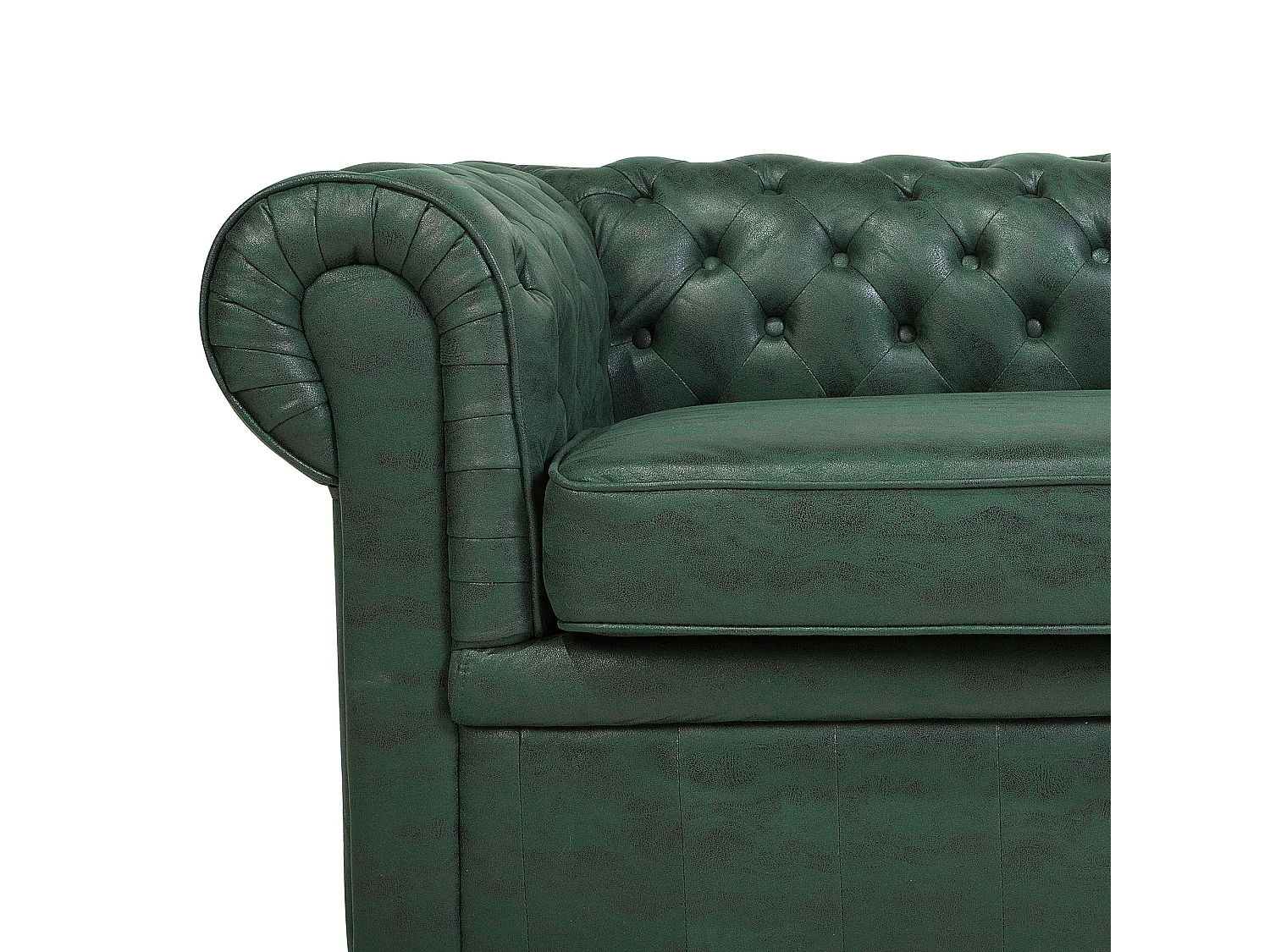 Divano CHESTERFIELD Pelle sintetica Verde 3 posti