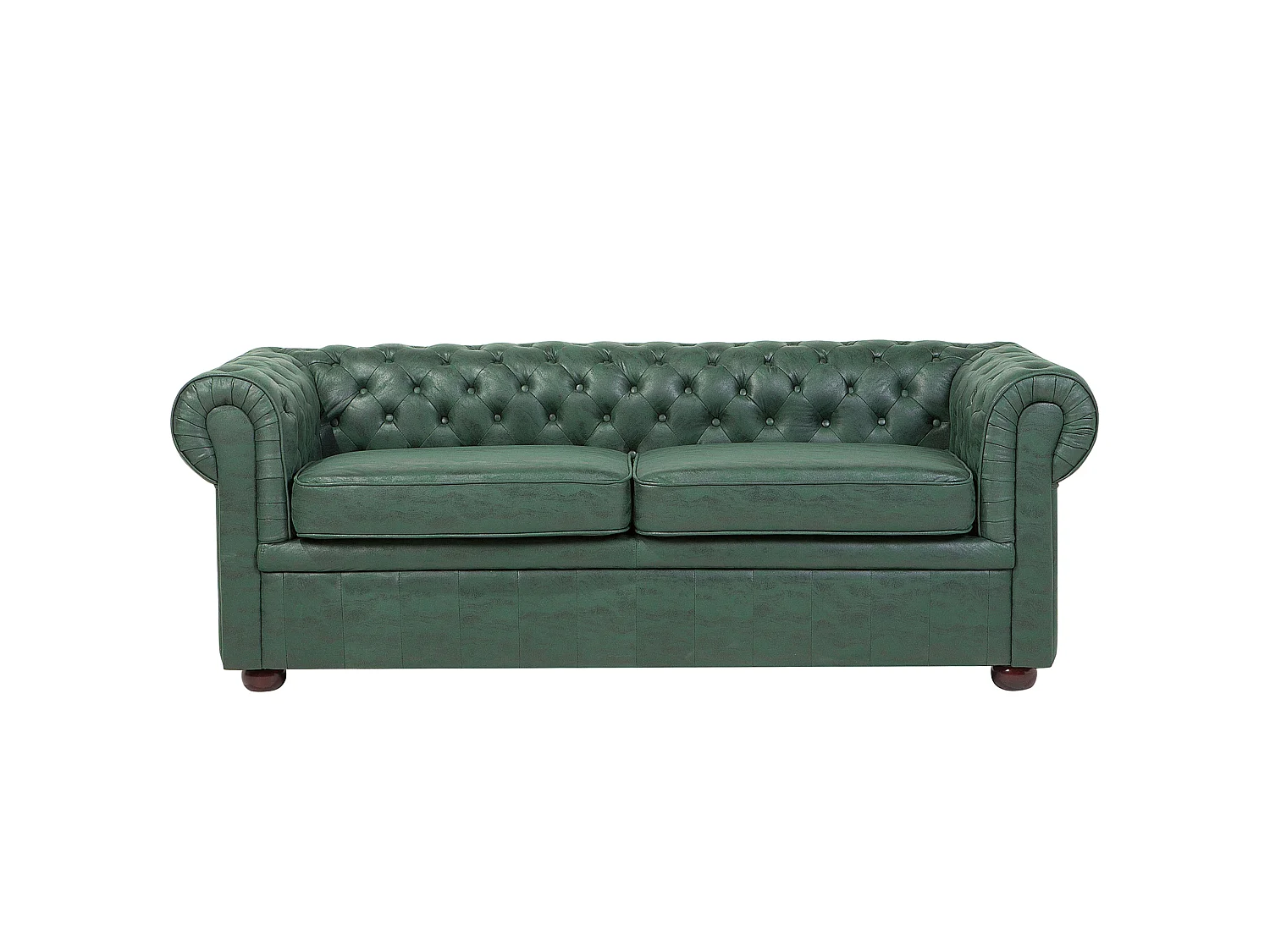 Divano CHESTERFIELD Pelle sintetica Verde 3 posti