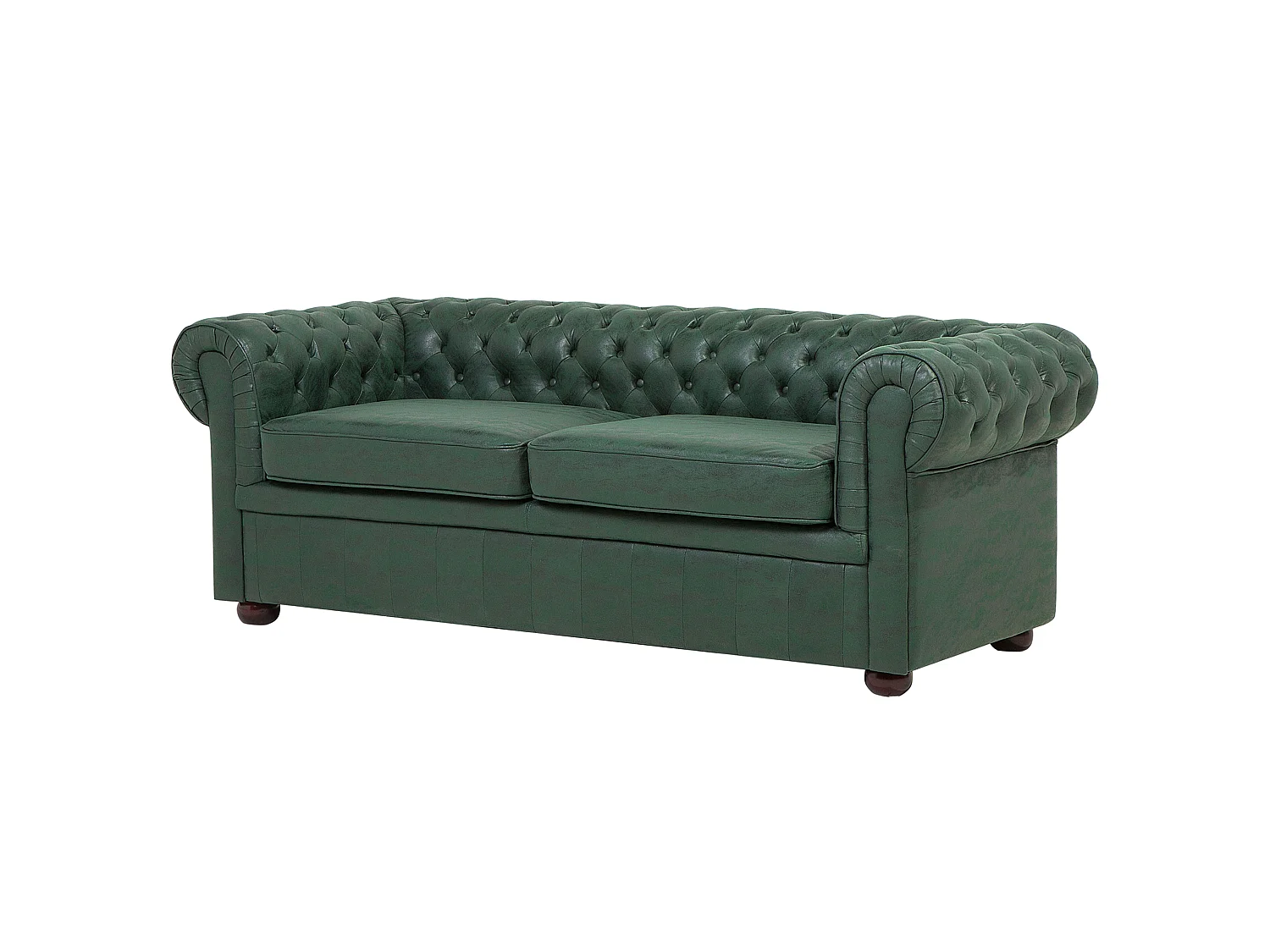 Divano CHESTERFIELD Pelle sintetica Verde 3 posti