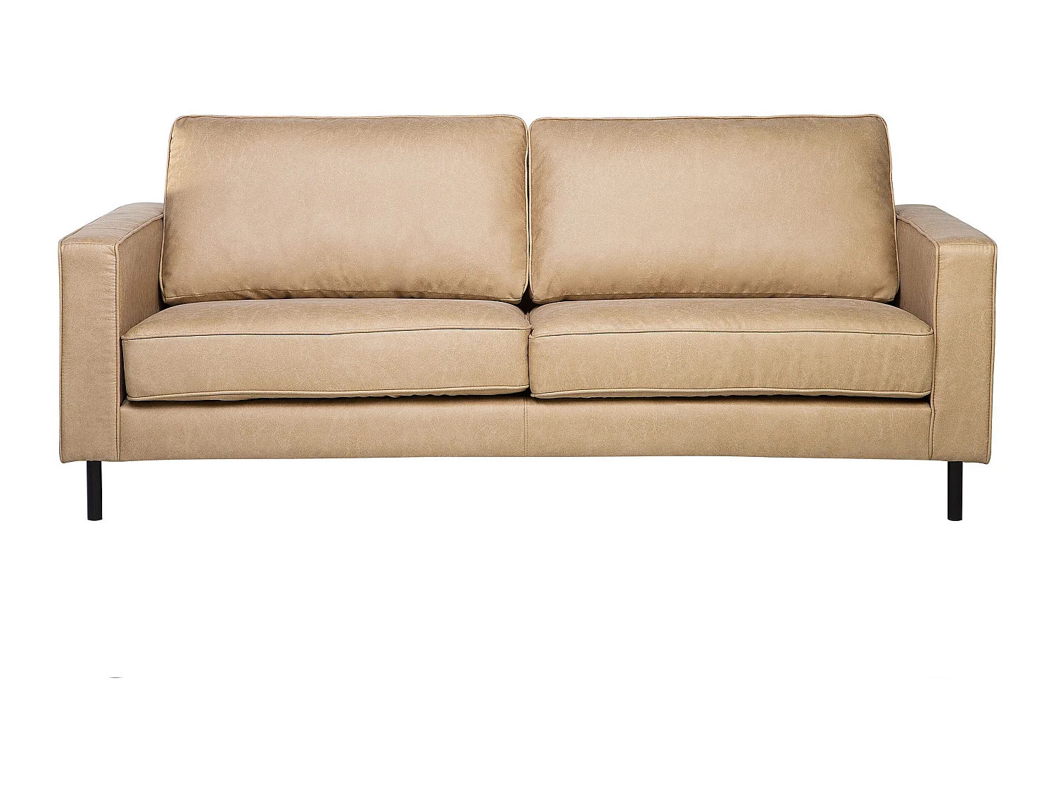 Bank SAVALEN Kunstleer Beige 3-zitter